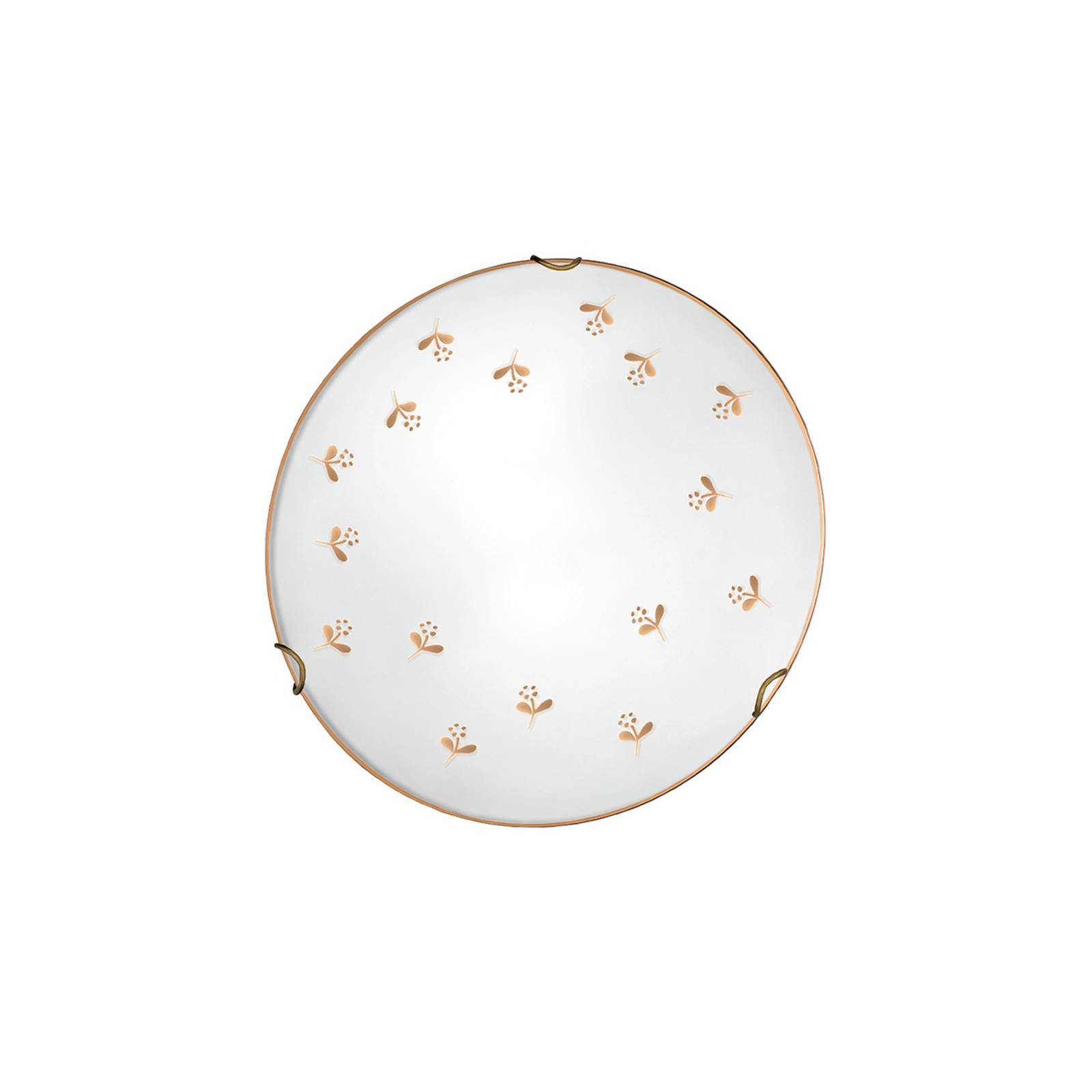 KOLARZ Wandlampe Nonna, Ø 30 cm, Blume goldfarben, Glas