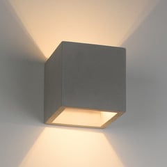 Nástenné svietidlo Paul Neuhaus Eton, betón, 12 cm x 12 cm, hore/dole
