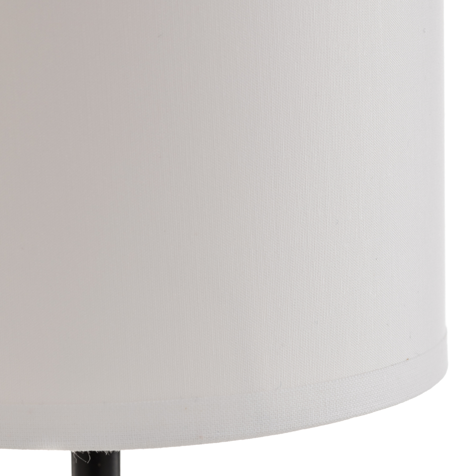 Lampe à poser Corralee bois, abat-jour tissu blanc