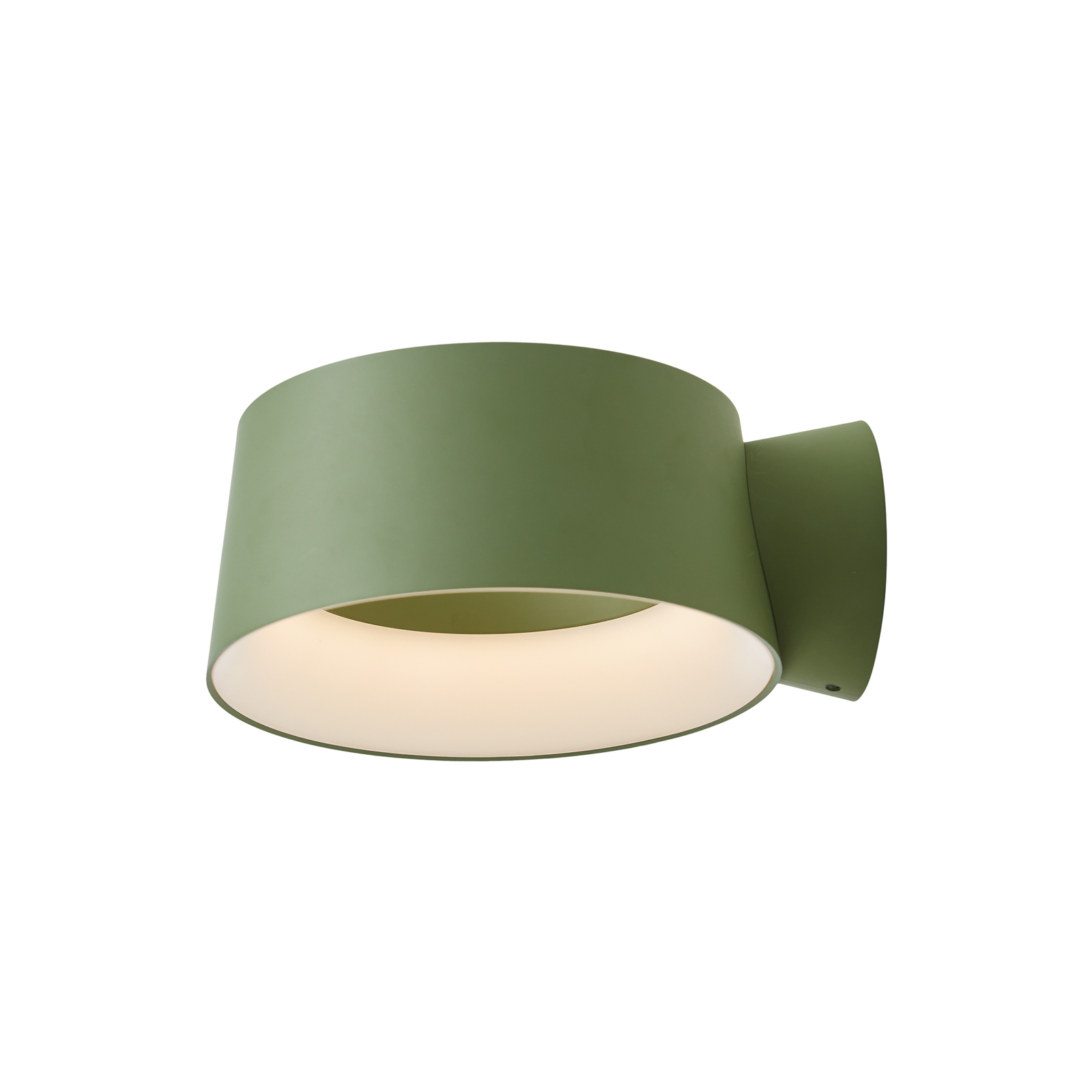 LOOM DESIGN LED wall light Cookie, green, aluminium, Ø 15 cm