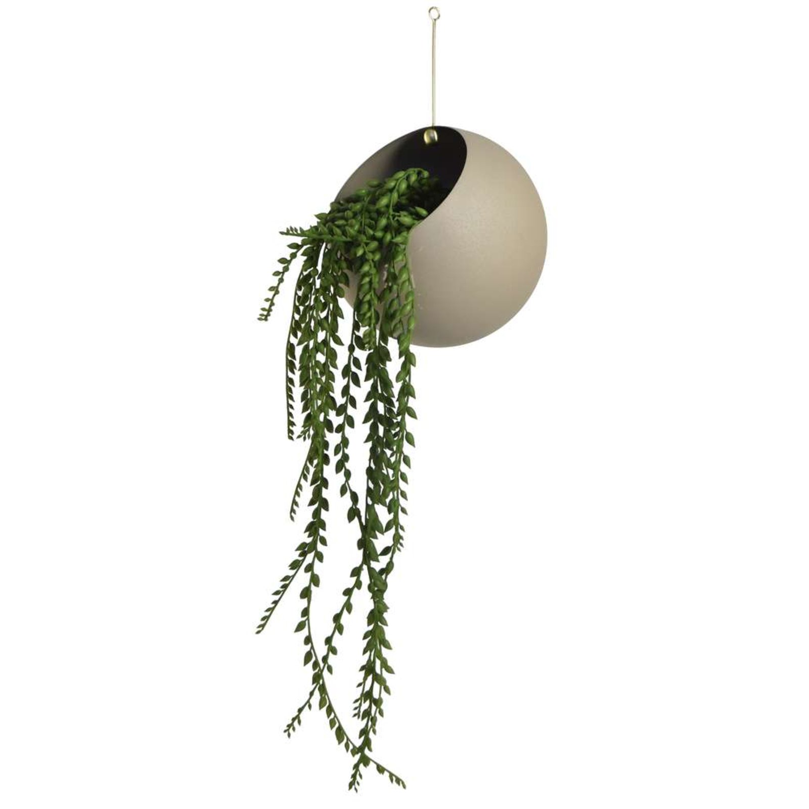 Globe Plant Pot Ø21xH32 Taupe/Gold - AYTM