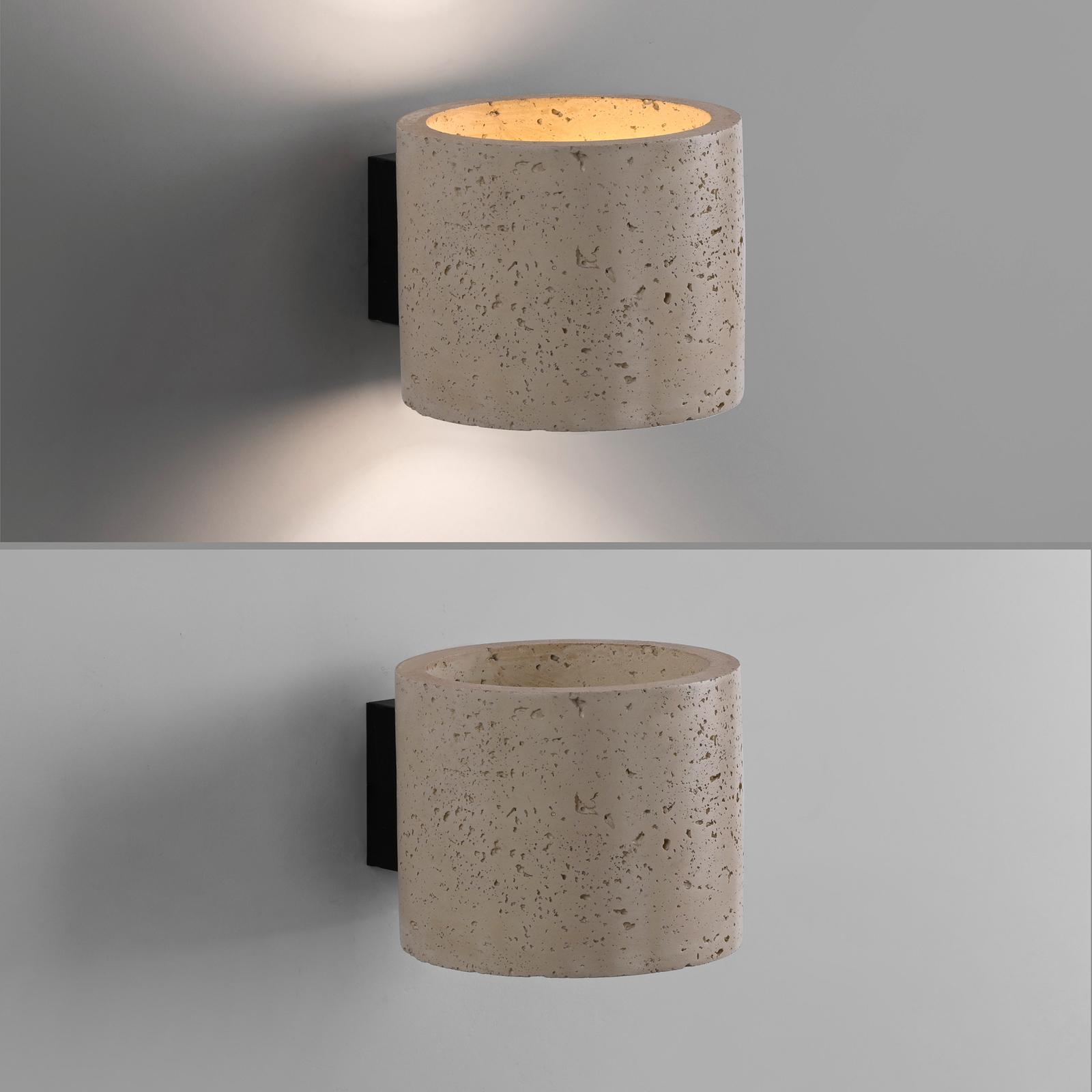 SCHÖNER WOHNEN Applique murale Traventa, beige, up/down, G9