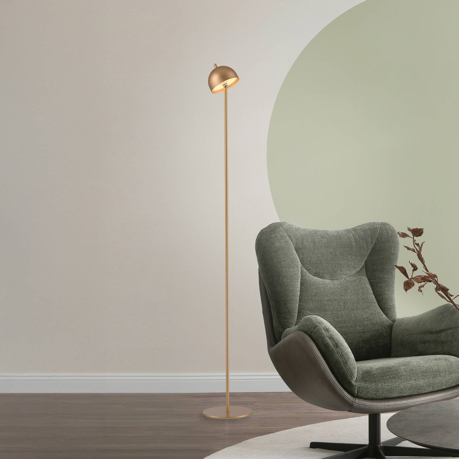 Schöner Wohnen lampa stojąca LED z akumulatorem Bellies, złota, IP54