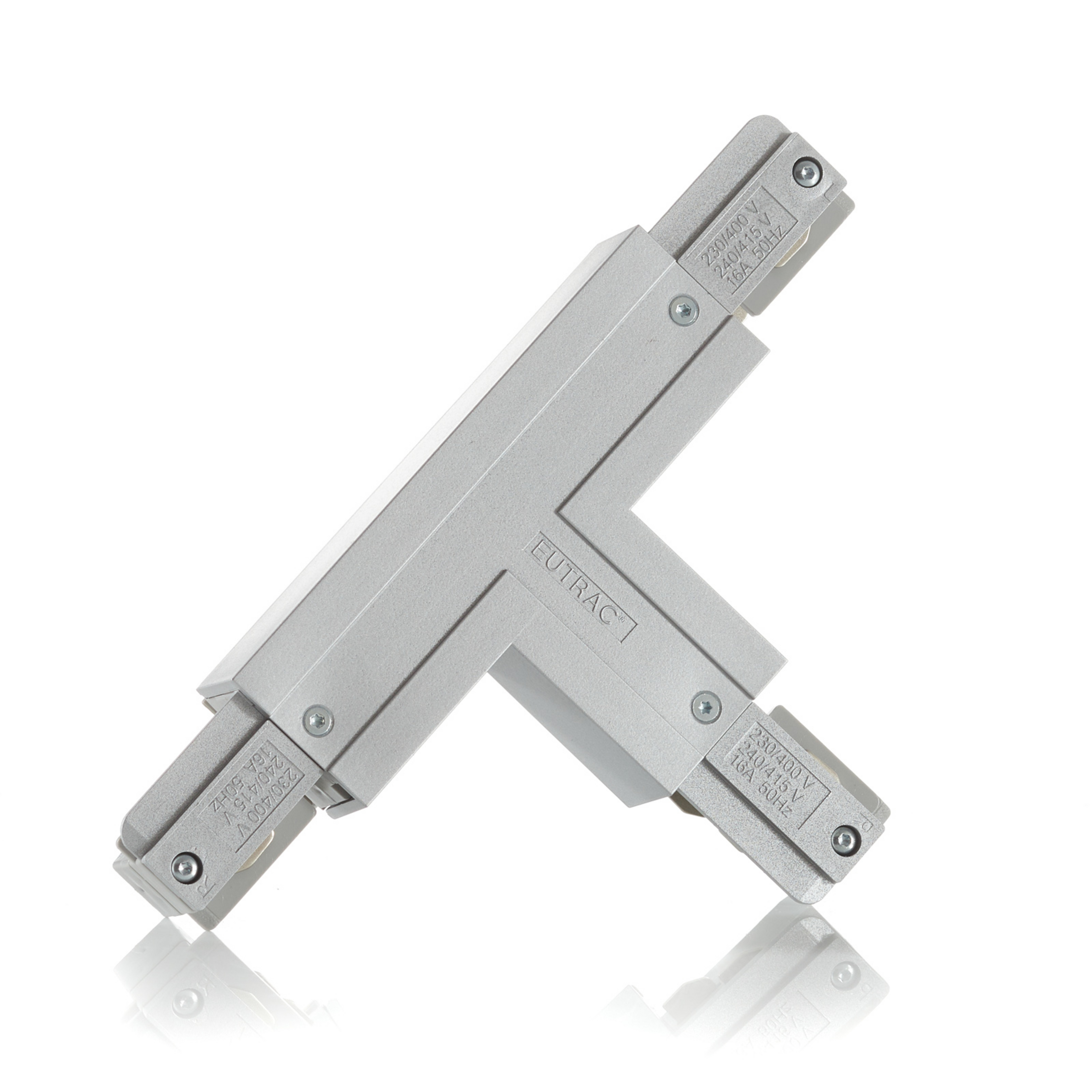 Eutrac T-Verbinder Erde innen rechts, silber