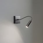 Wandlampe Ojos, anthrazit, Leselampe, verstellbar, 33 cm, G9