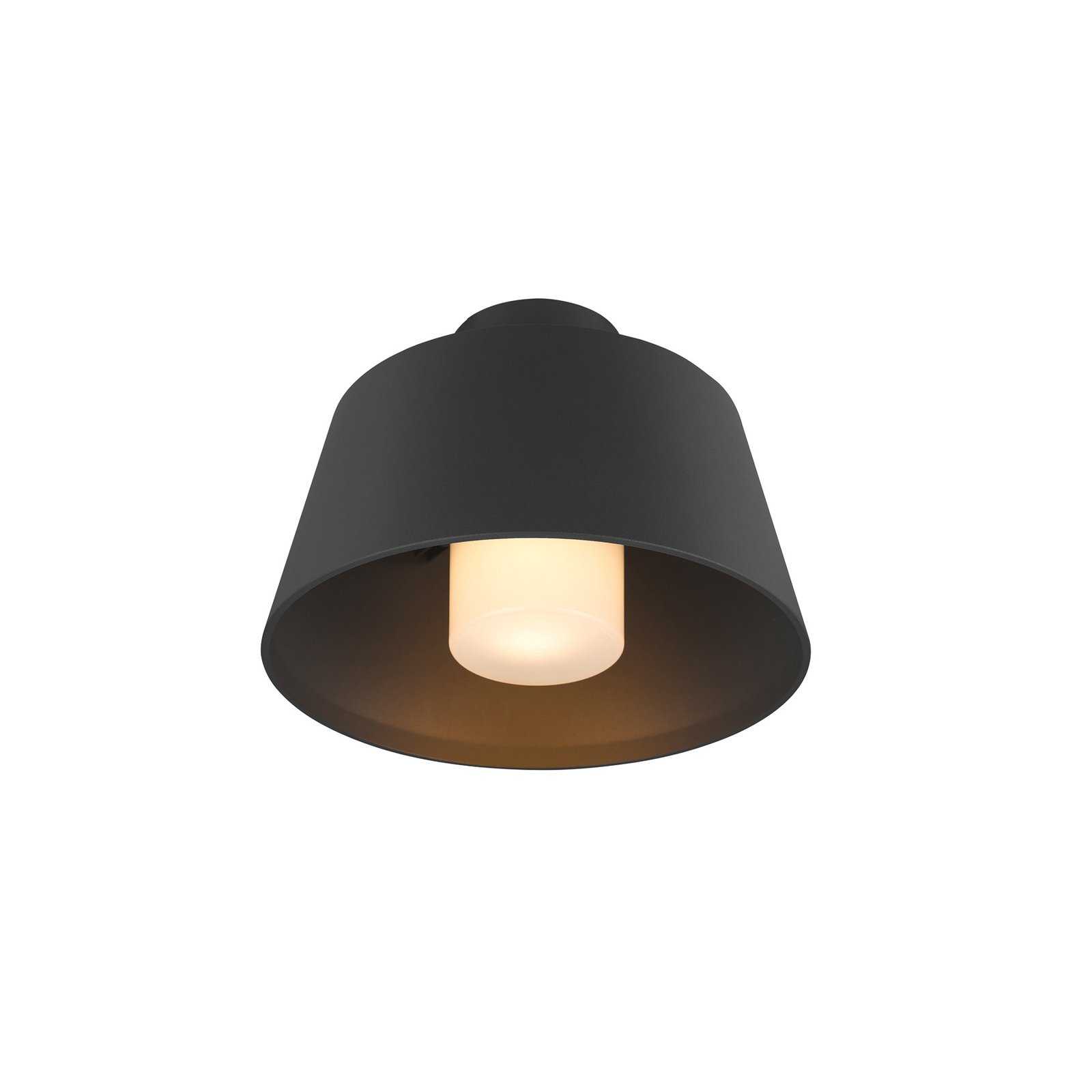 SLV Photoni loftlampe, sort, aluminium, Ø 25 cm