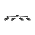 Reflektor sufitowy Ovelia, 4-punktowy, 80 cm, czarny, E27 – Lindby