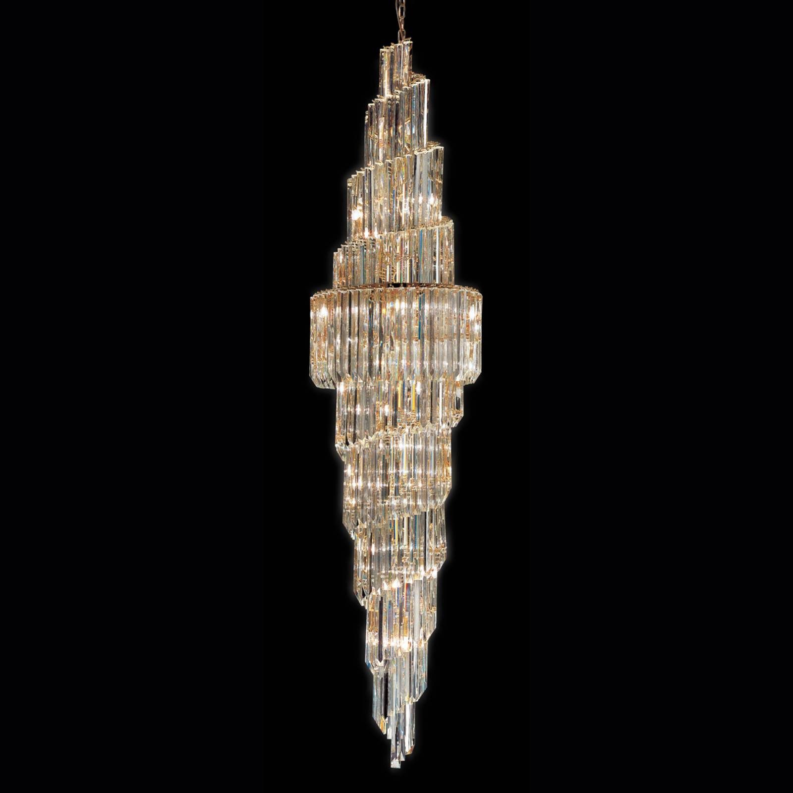 Függő lámpa Cristalli átlátszó, 245 cm magas