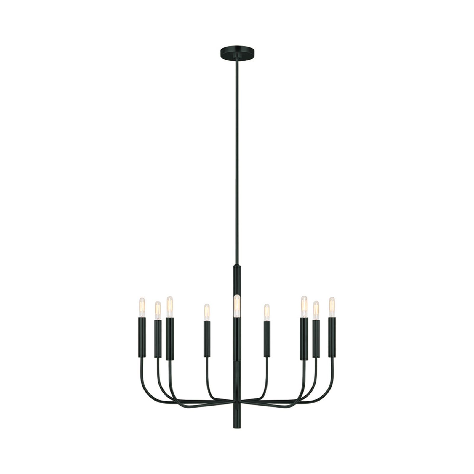 Lustre Brianna, preto, Ø 84 cm, 9 lâmpadas, metal - FEISS