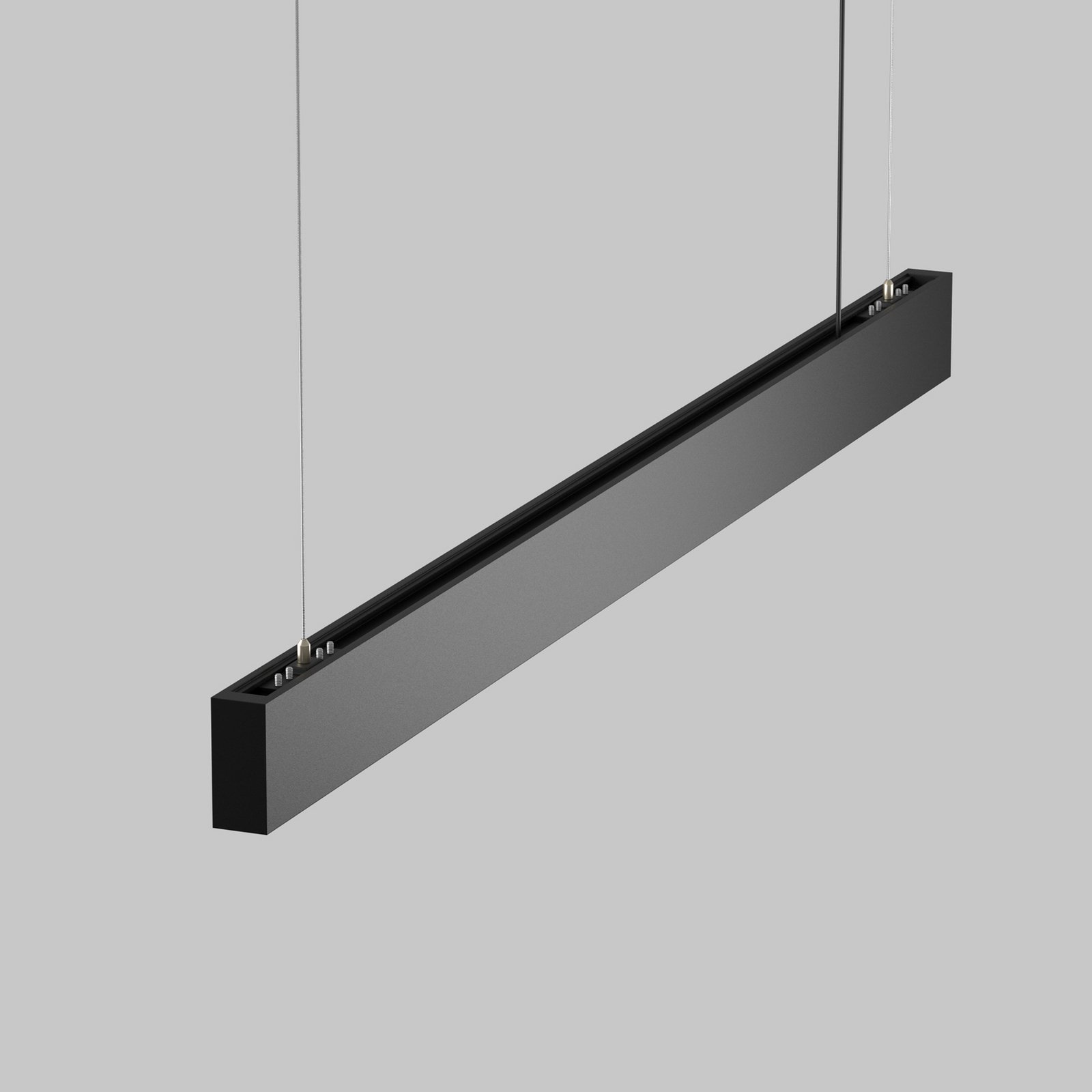 Lampă suspendată LED Maytoni Basis, negru, CCT, lungime 112,5 cm