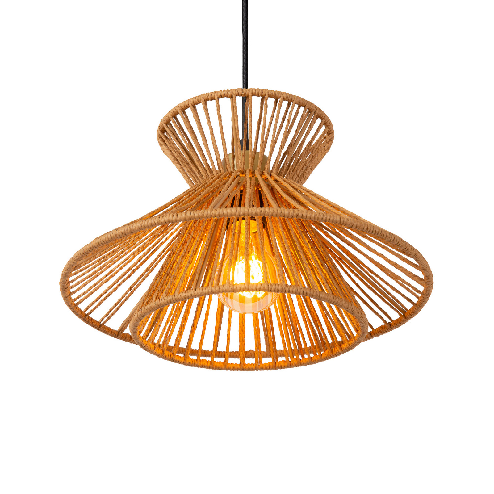 Piekaramais gaismeklis Tasman, Ø 32 cm, dabīgā krāsā, papīrs