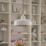 PR Home Hanglamp Wells, wit/goud, Ø 43 cm, metaal