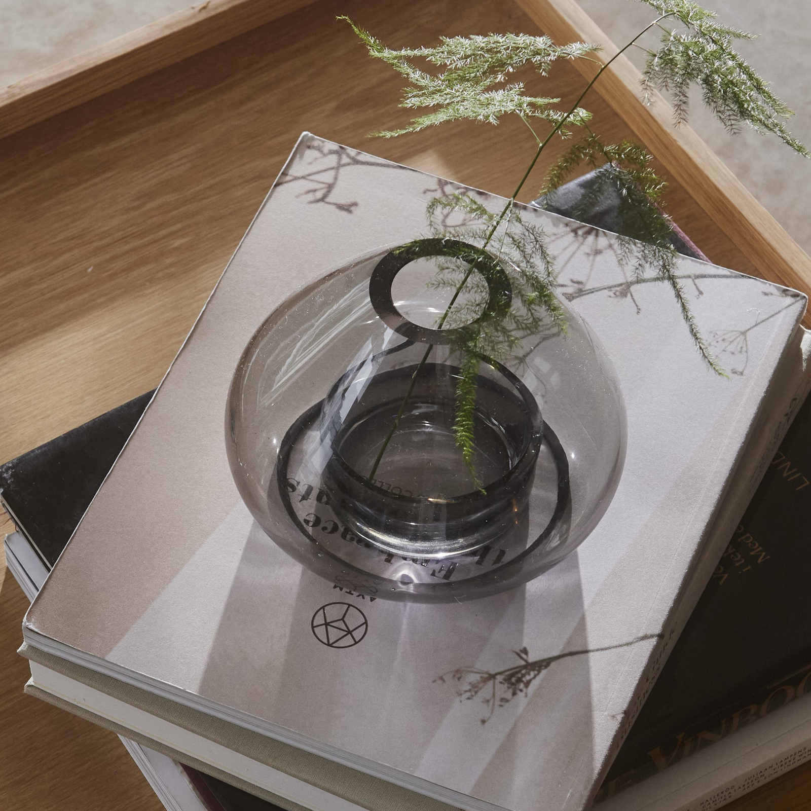 Uno Laterne/Vase H11,5 Schwarz - AYTM