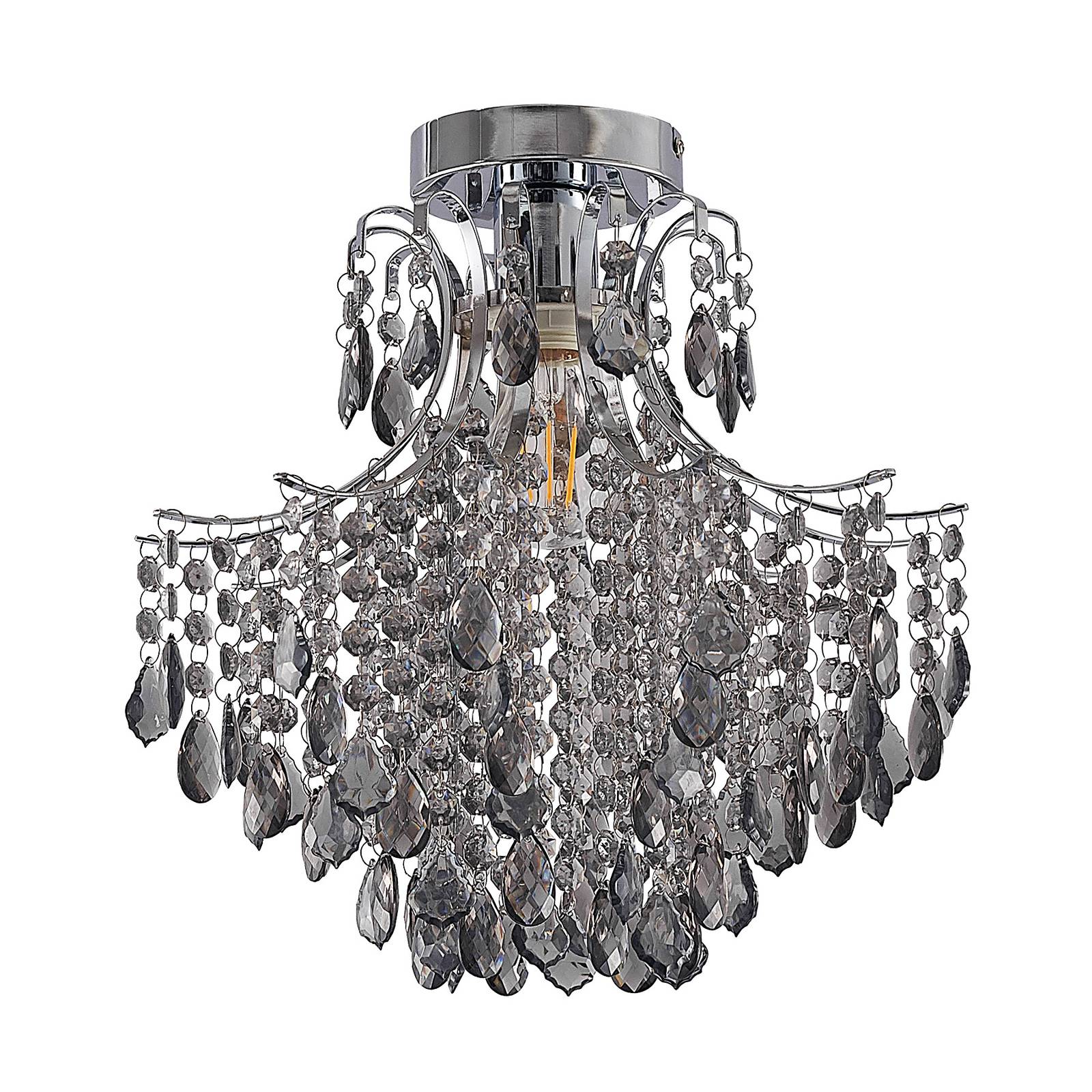 Lindby Chandelier - Living / Dining Room - dimmable - Modern - Silver