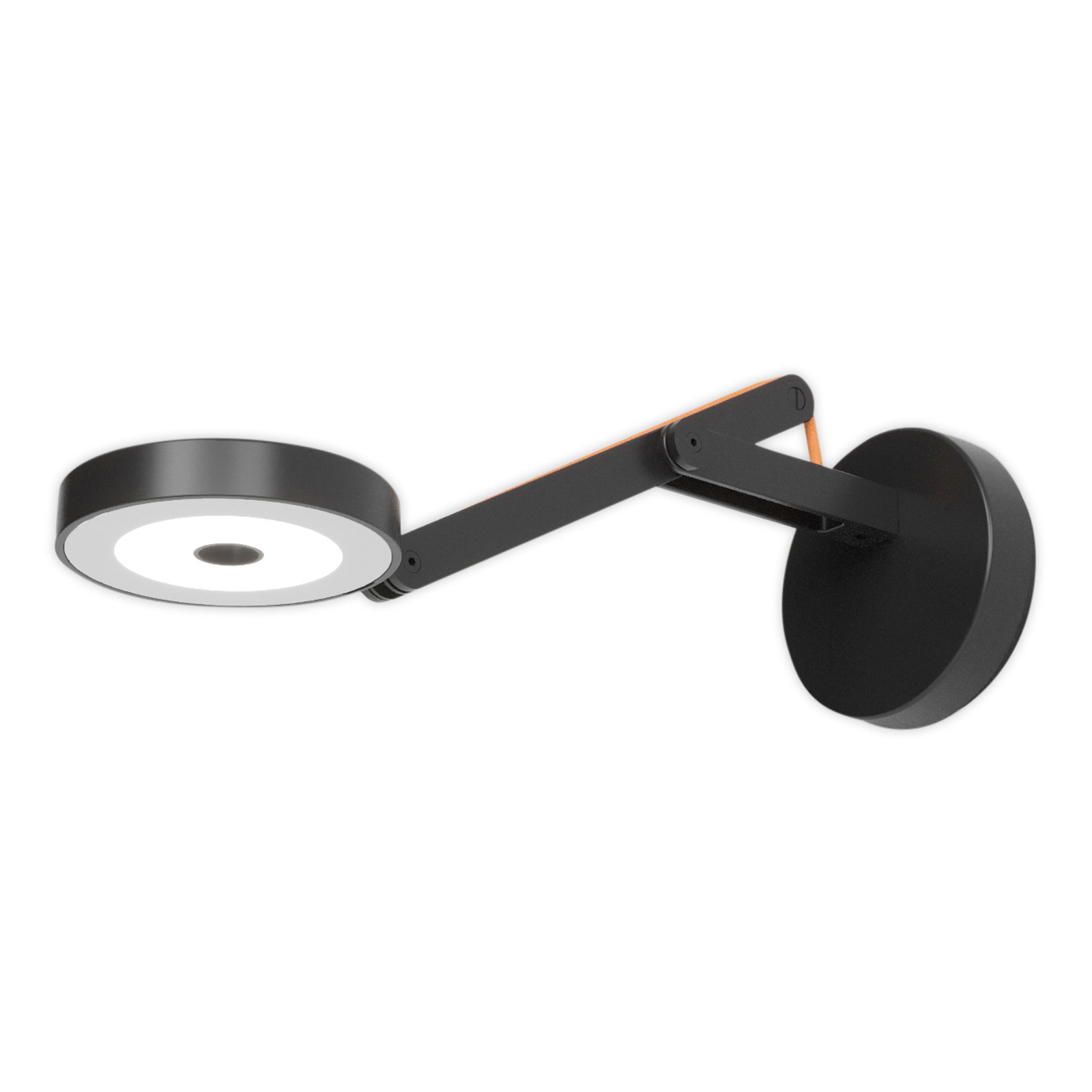 String W0 Wall Lamp DTW Matt Black/Orange - Rotaliana