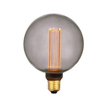 LED-Globelampe E27 5W, warmweiß, 3-Step-dim, smoke