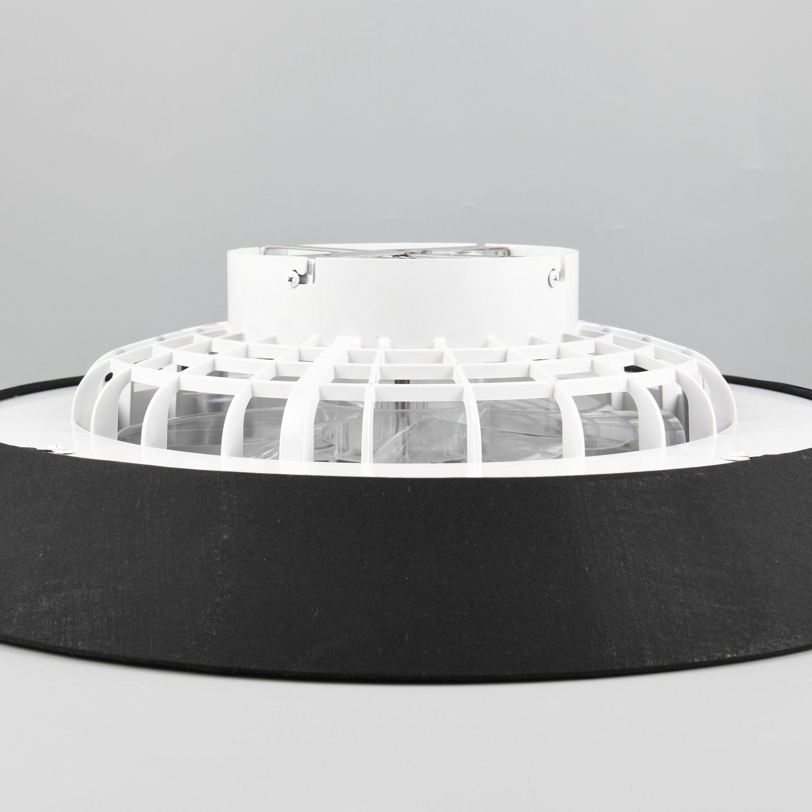 Varberg LED griestu ventilators, kluss, Ø 55 cm, CCT, melns