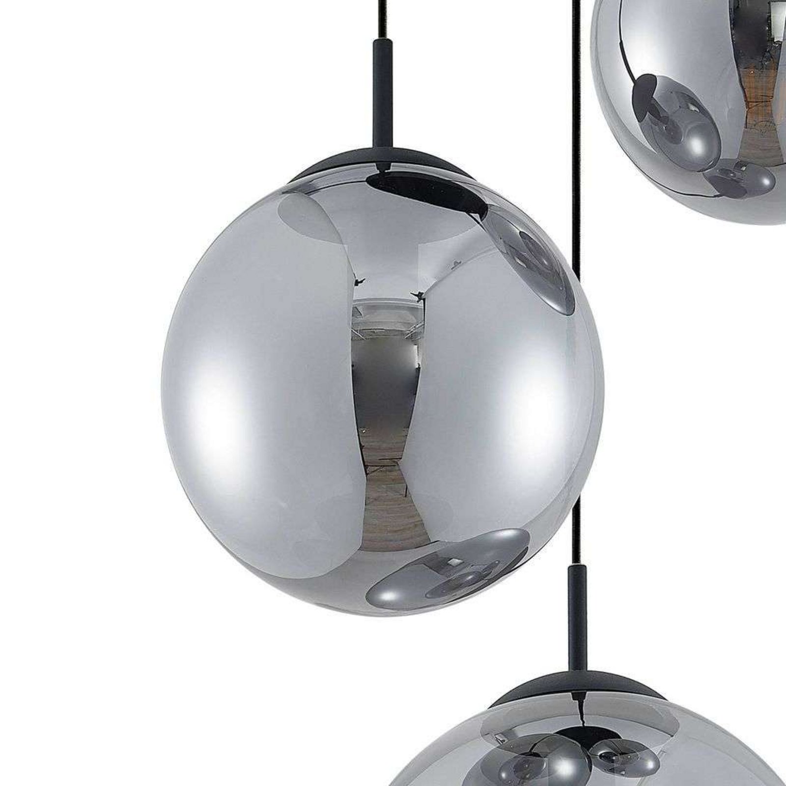 Teeja 3 Cluster Pendel Smoke - Lindby