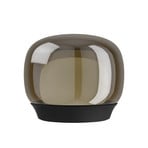 Lámpara de mesa LED recargable EGLO STROVE, marrón, altura 13 cm, IP44,