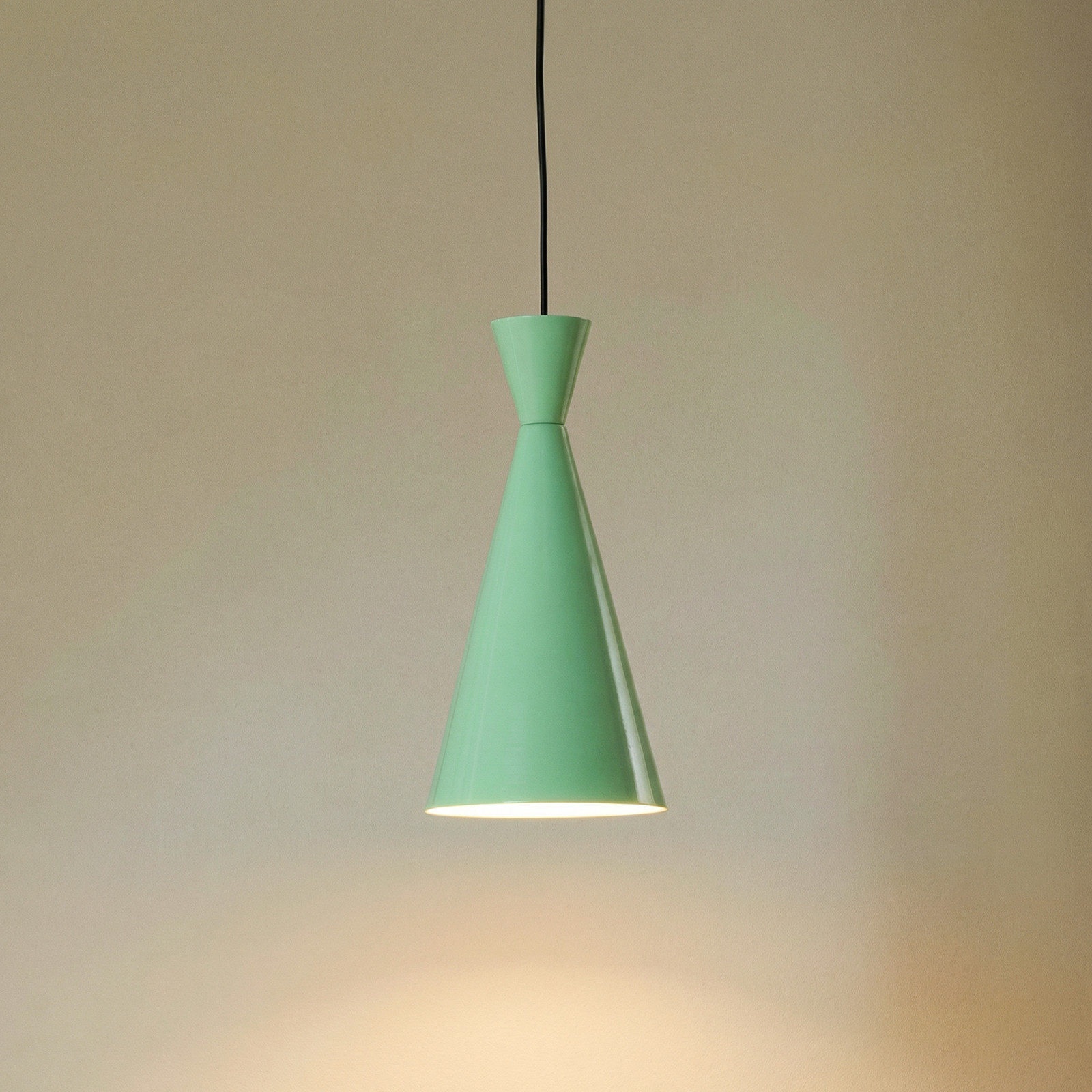 ROYALTECH Lampă suspendată Glenora verde mentă/alb metal Ø 18 cm - Camera de zi / sufragerie - Modern - verde mentă alb