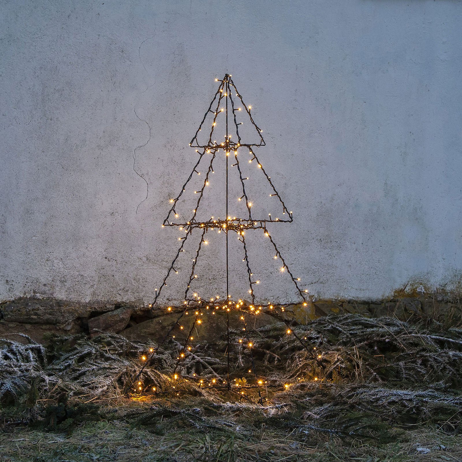 Utendørs LED-deko Light Tree Foldy, høyde 135 cm
