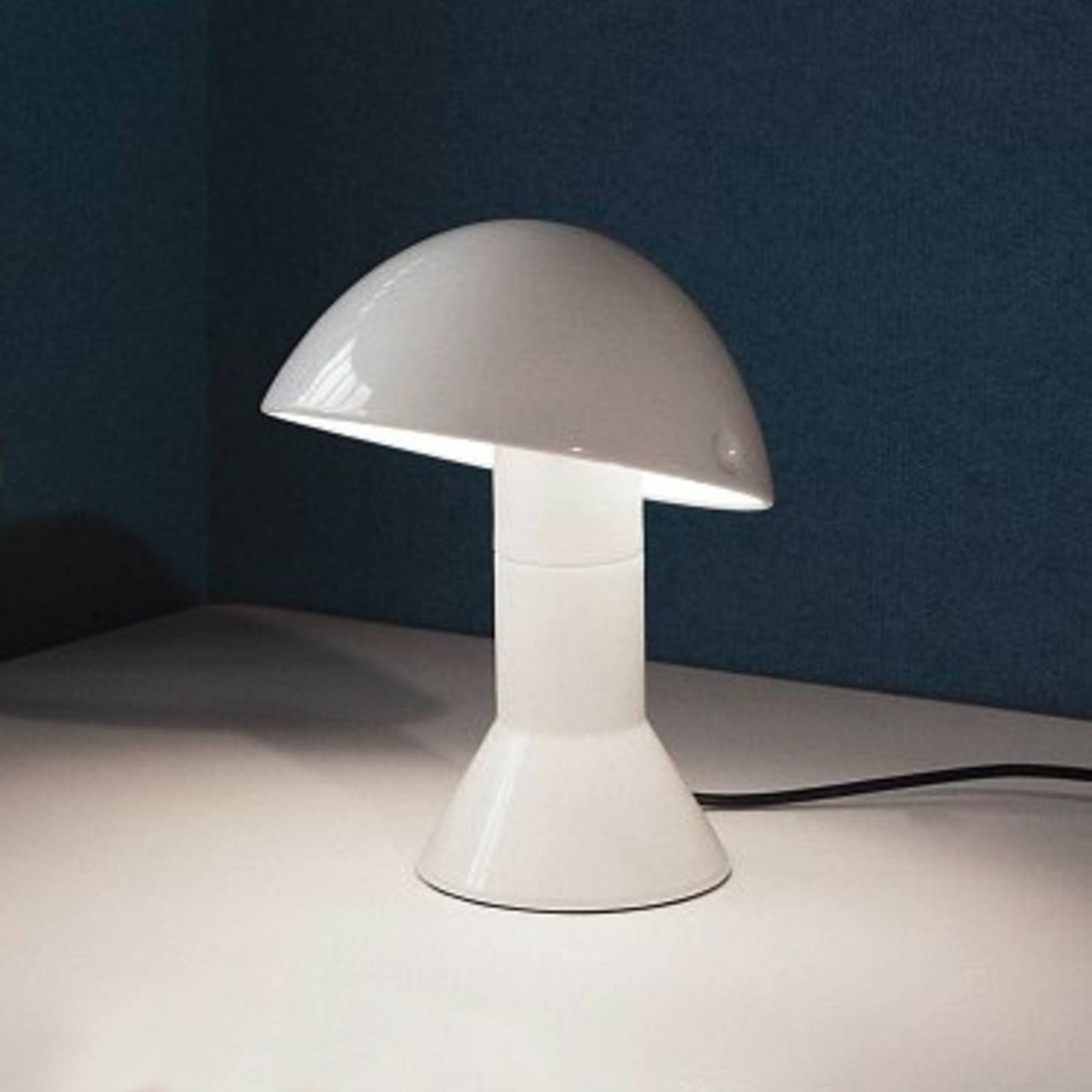 Image of Lampe à poser design ELMETTO blanche 8033383550956