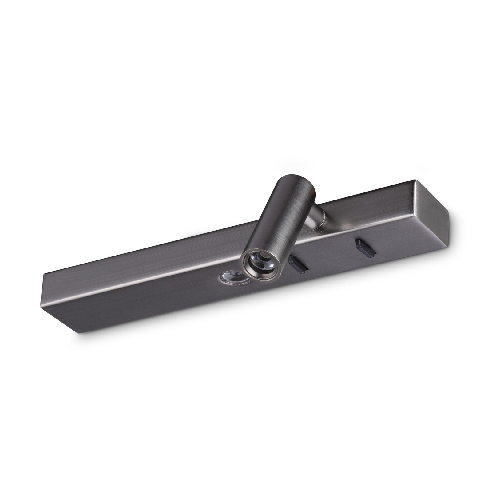 Ideal Lux LED wall lamp Bonne Nuit 2, nickel-coloured, 22 cm