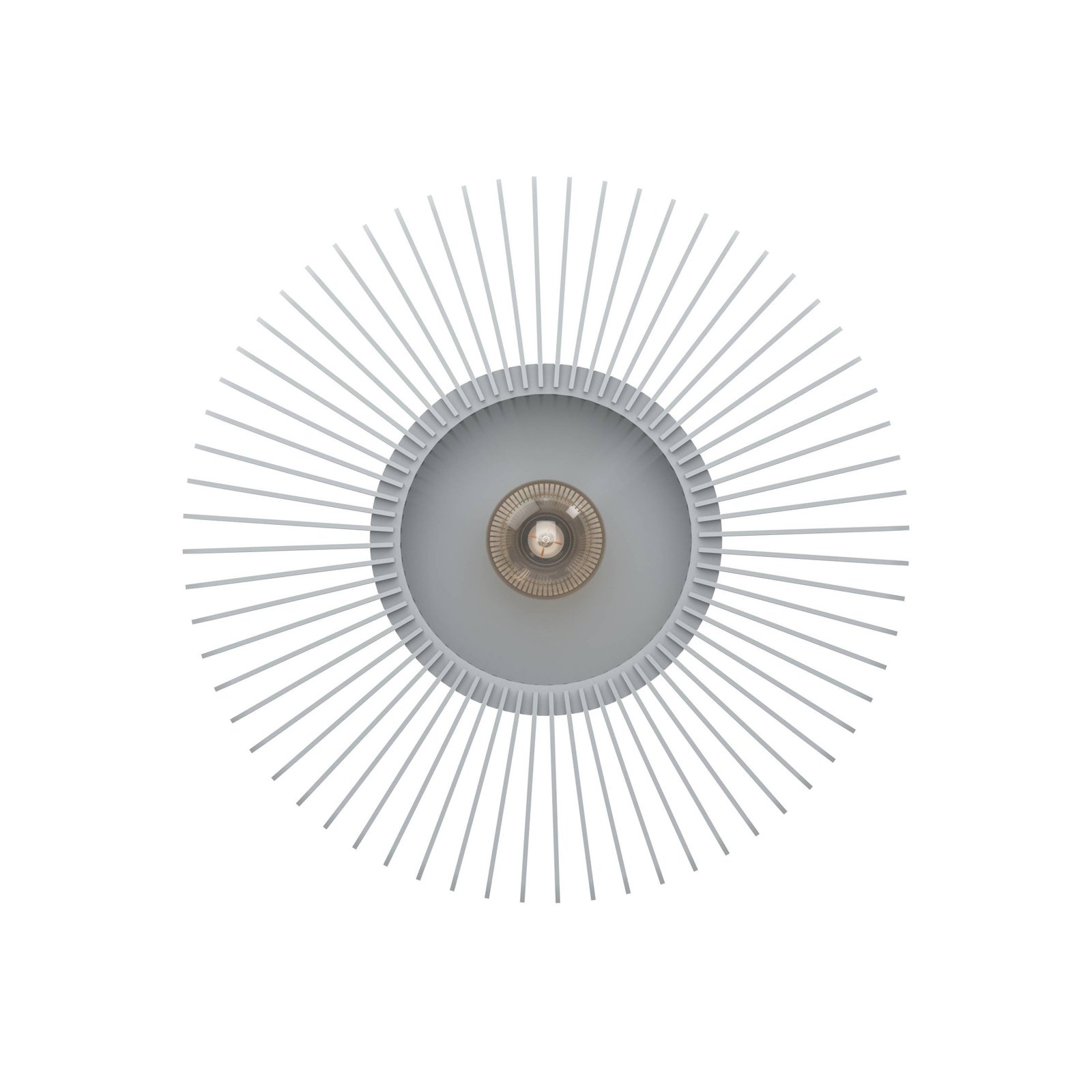 Stropní lampa Palombaia ve vzhledu ventilátoru, šedá