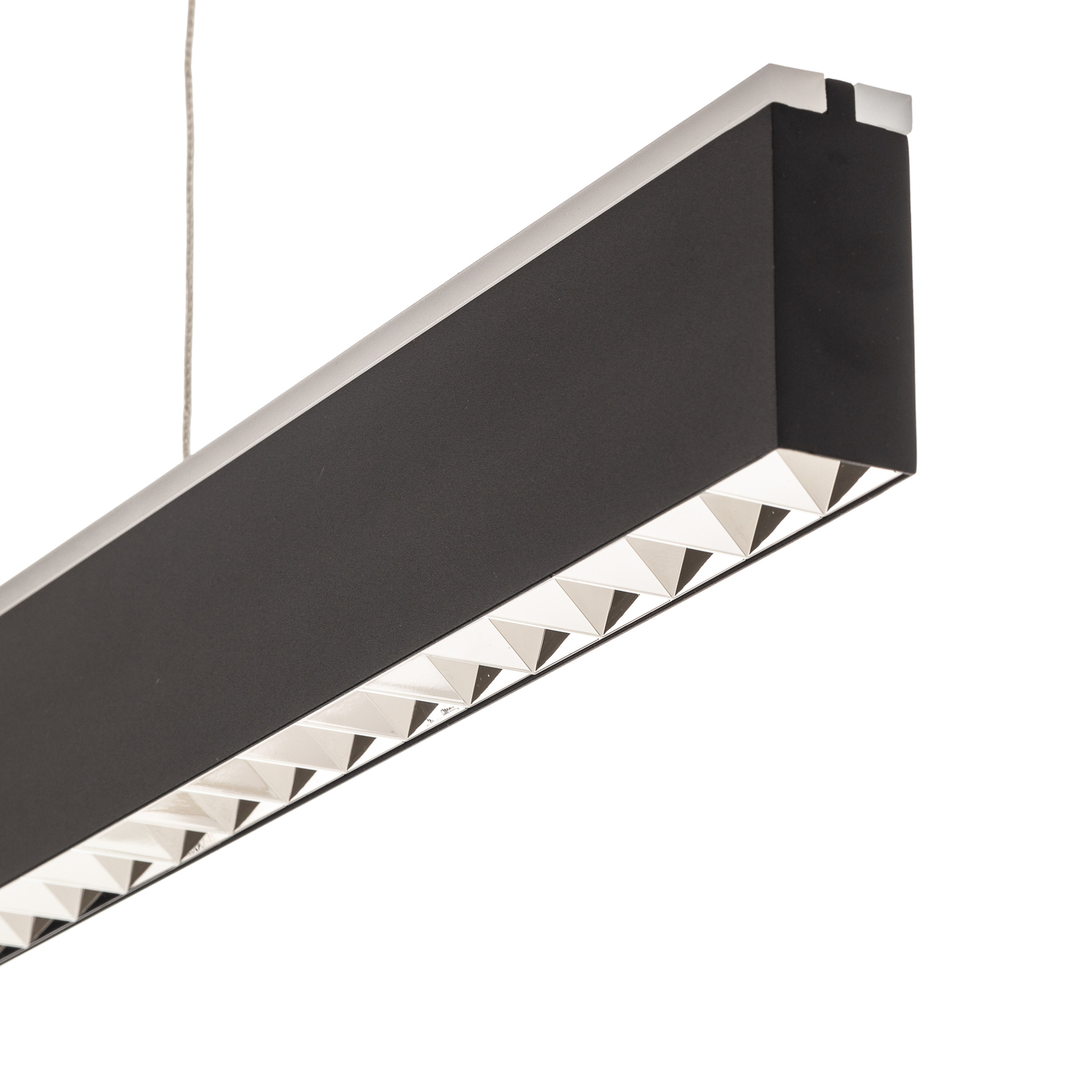 Lucande Stigis závesné LED svetlo dlhý tvar čierna