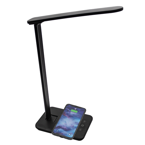 Denver LQI-105 LED-bordlampe, dim, CCT, USB, QI