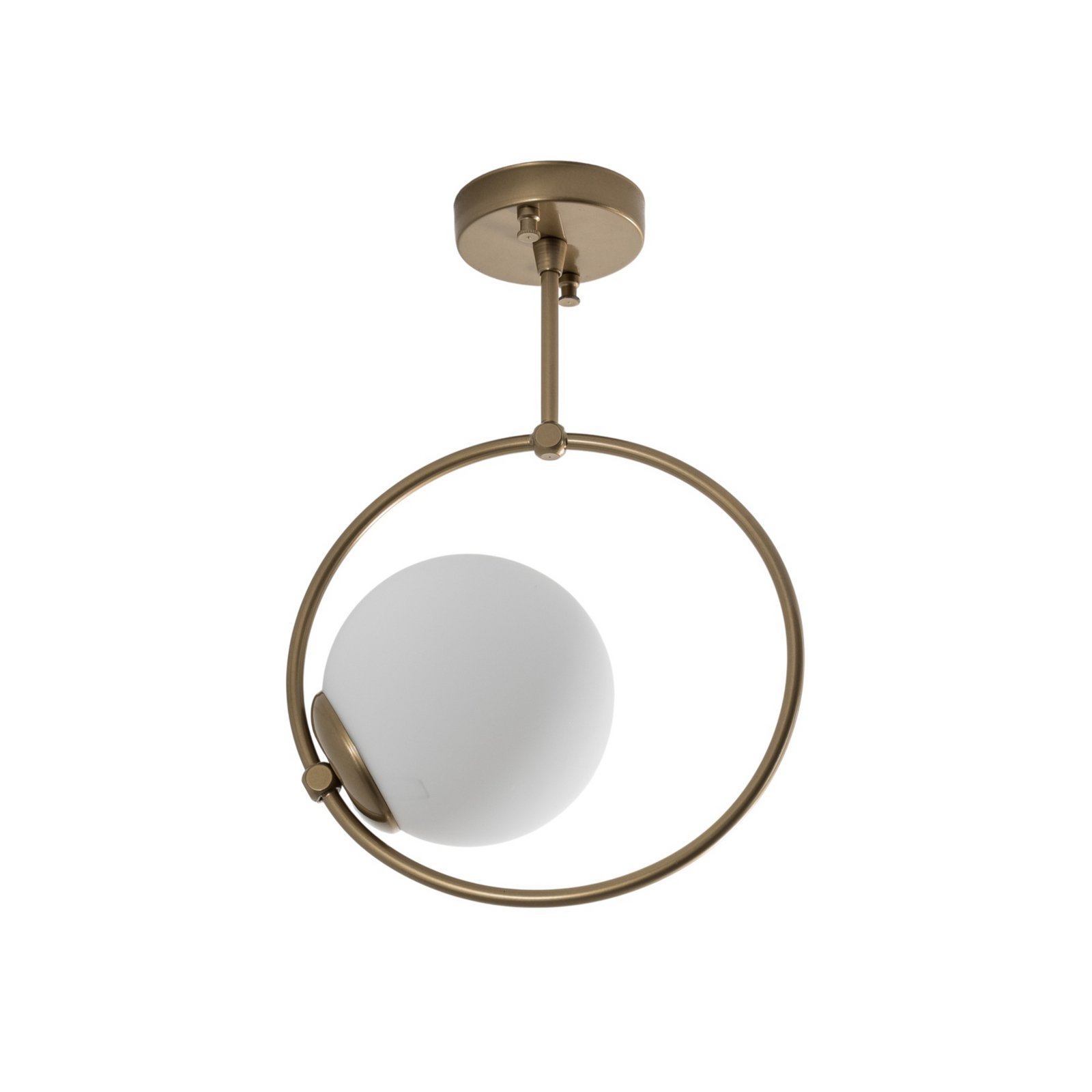 Plafoniera Dolunay, Ø 26 cm, color oro, vetro, E27