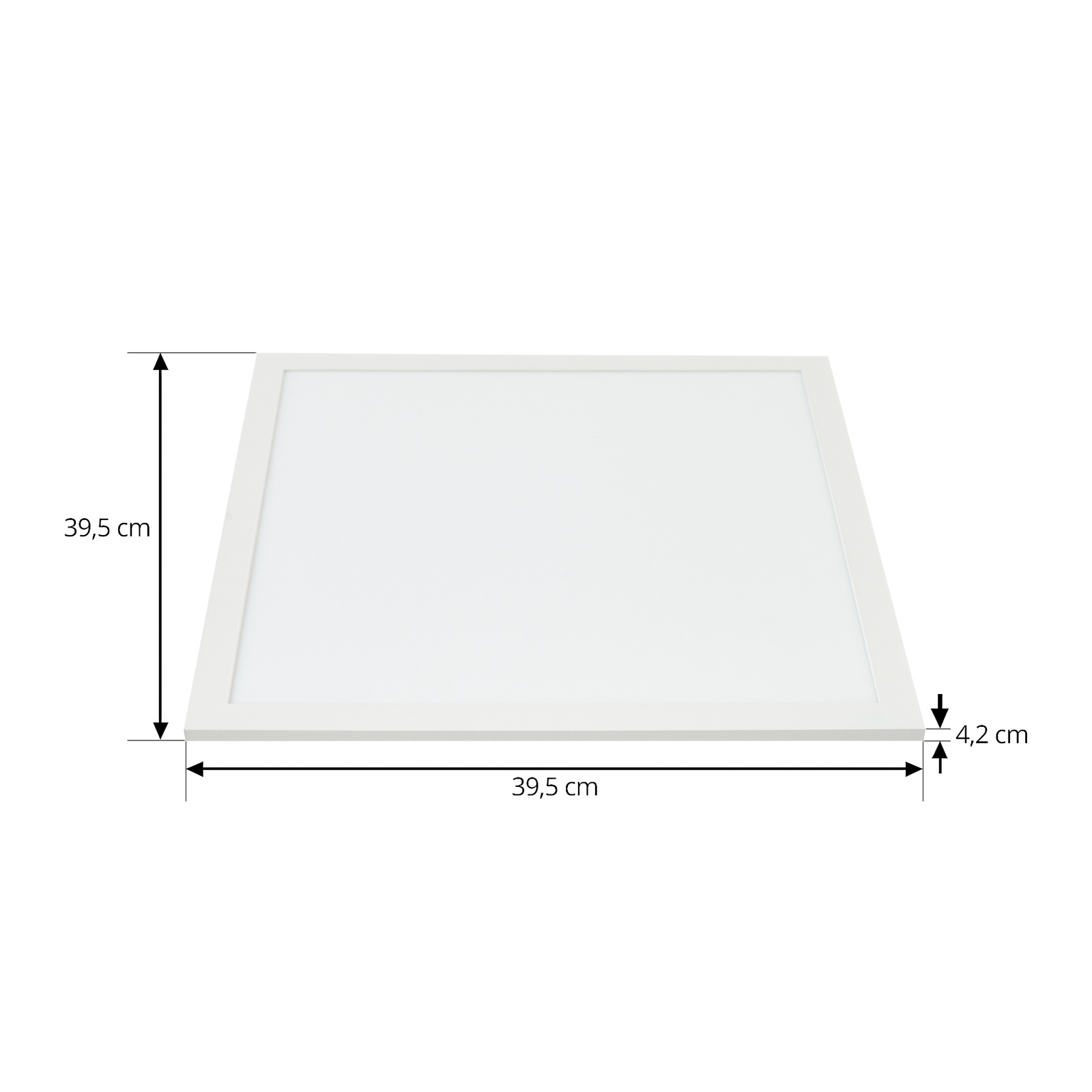 Lindby LED paneel Enja, wit, aluminium, 39,5 cm x 39,5 cm