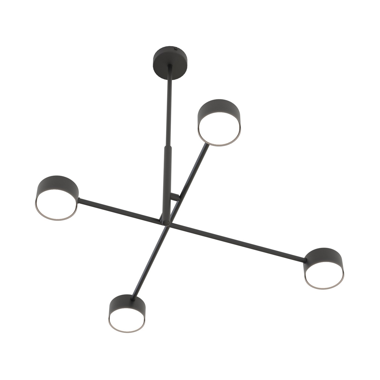 Pendellampe Natsu, Länge 64 cm, Metall, 4-flg.