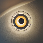 Nuura LED-Wandleuchte Blossi Wall, Ø 23 cm, goldfarben, Glas