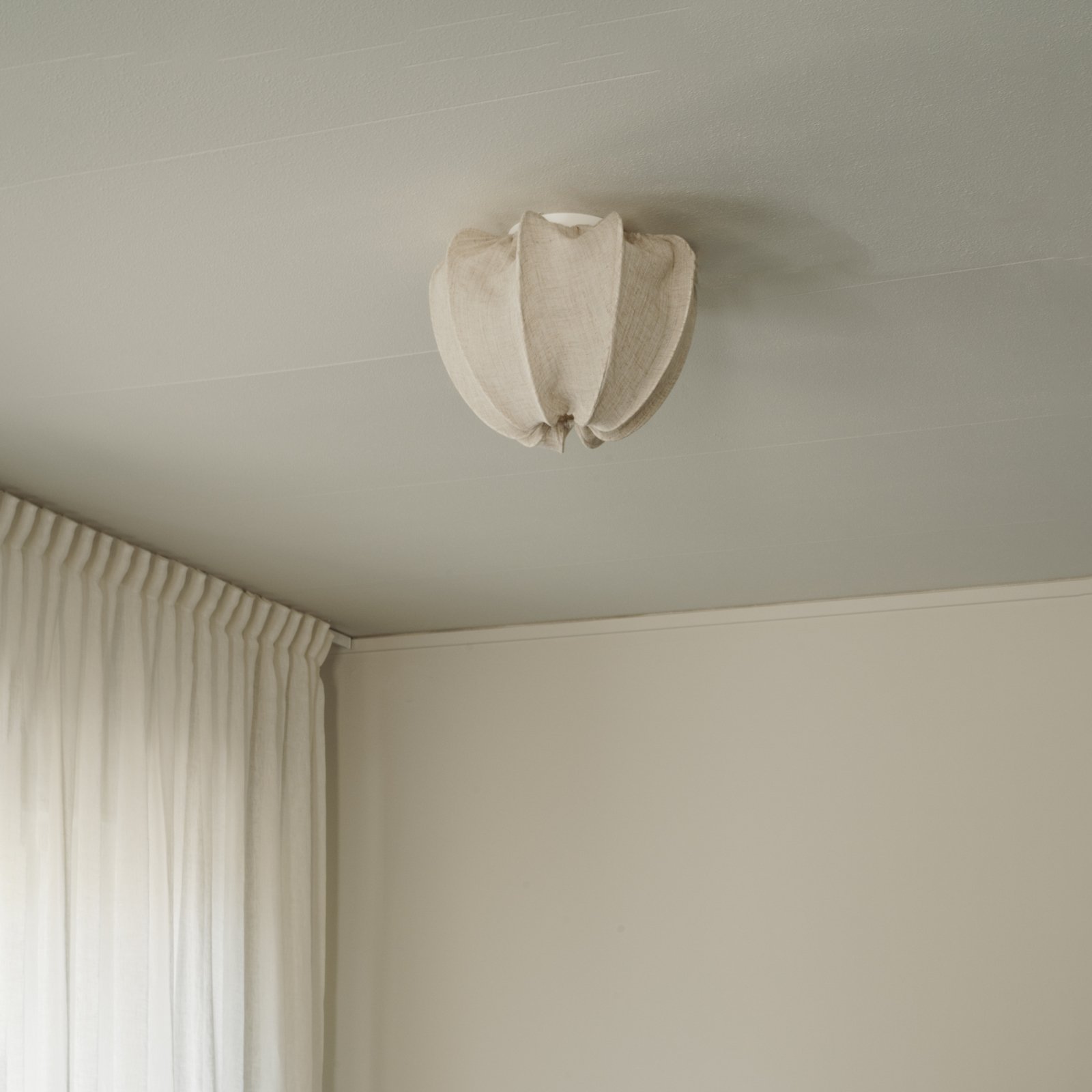 Anna plafondlamp, naturel, linnen, Ø 30 cm - Watt & Veke