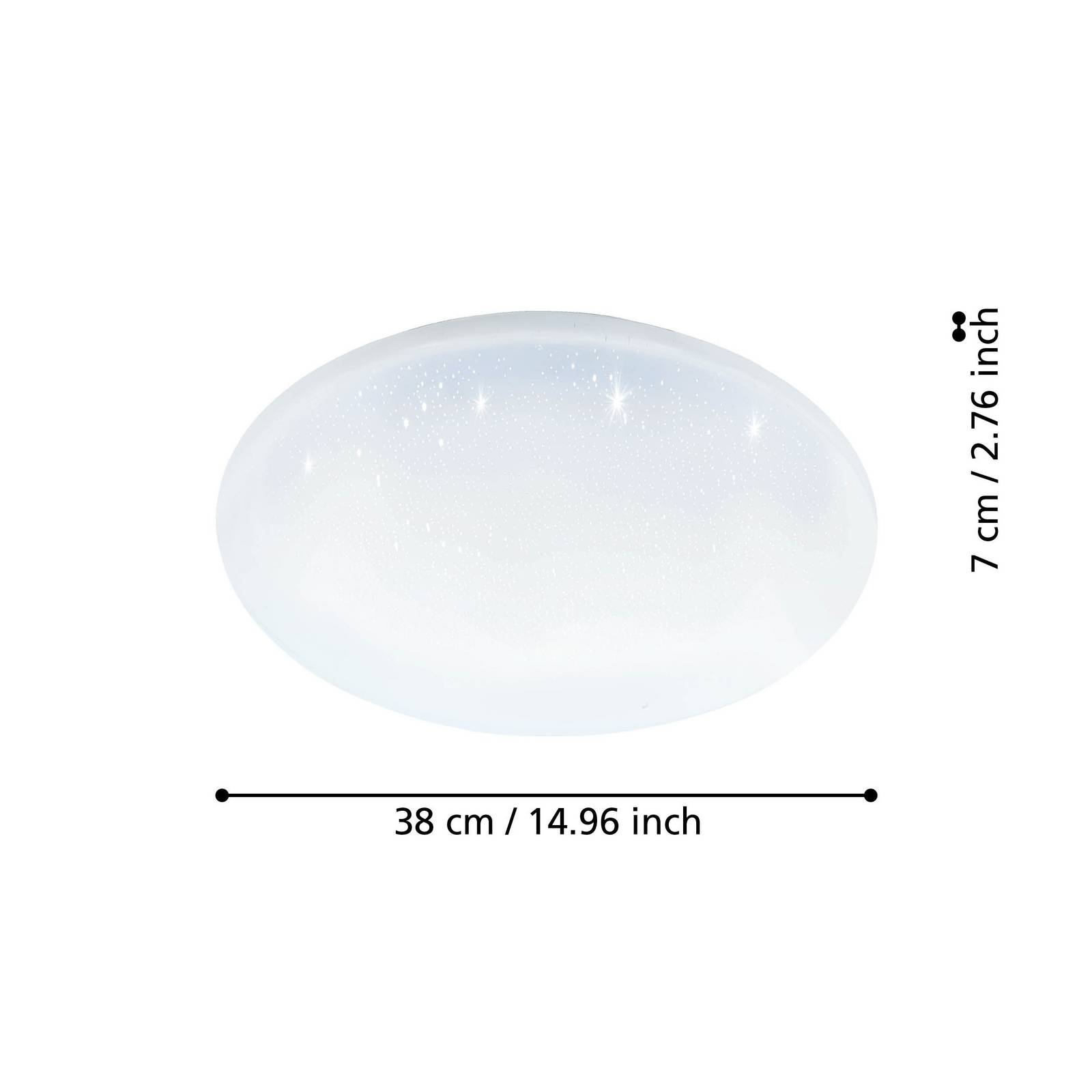 EGLO connect lampa sufitowa Totari-Z, Ø38cm, 19W, efekt kryształowy