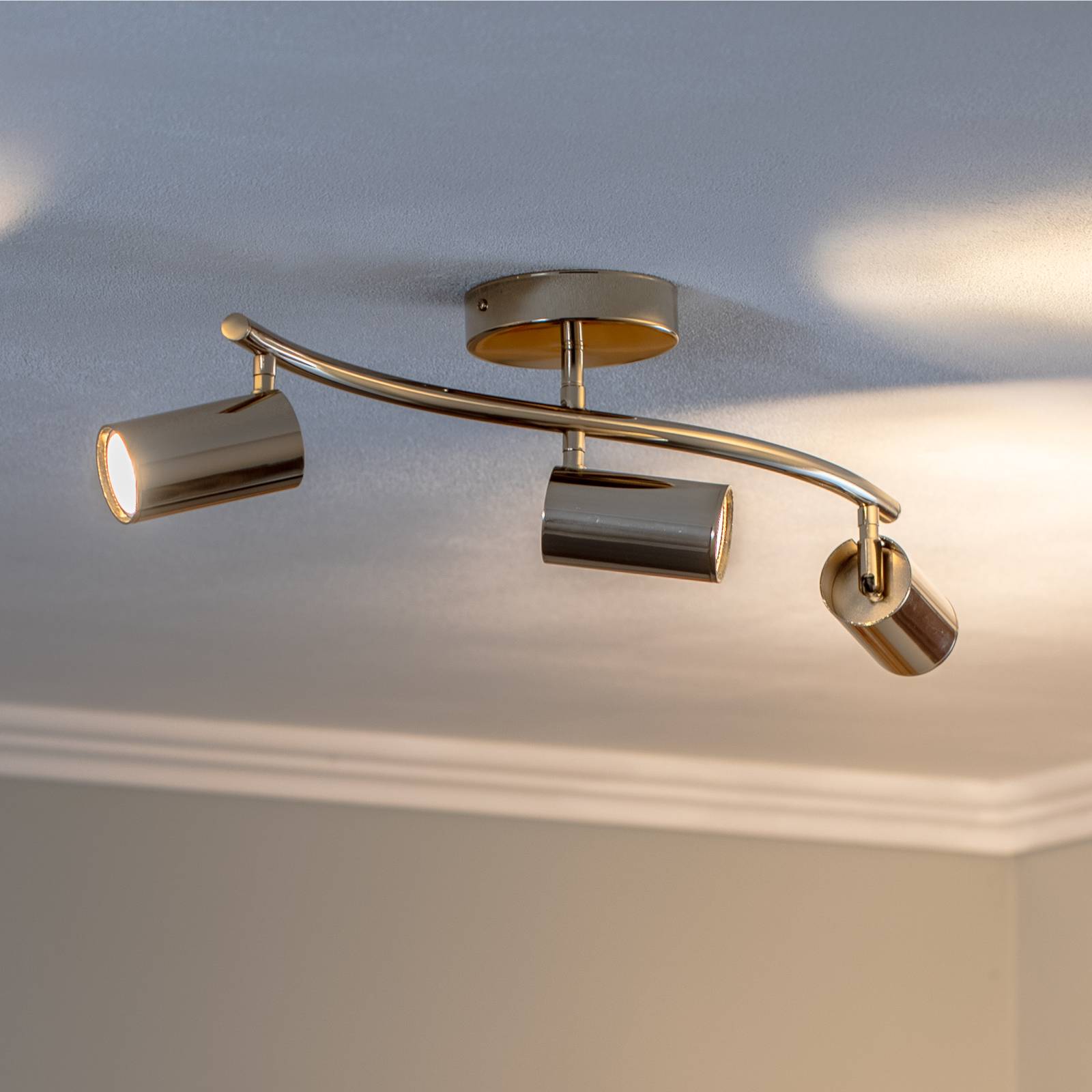 Lucea Spot pour plafond Spotte doré à 3 lampes