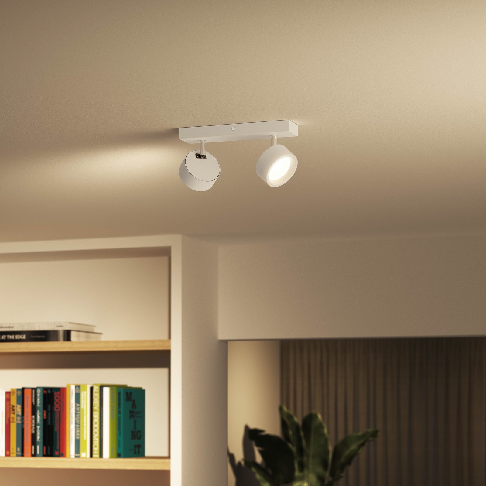 Philips Bracia spot plafond LED à 2 lampes, blanc