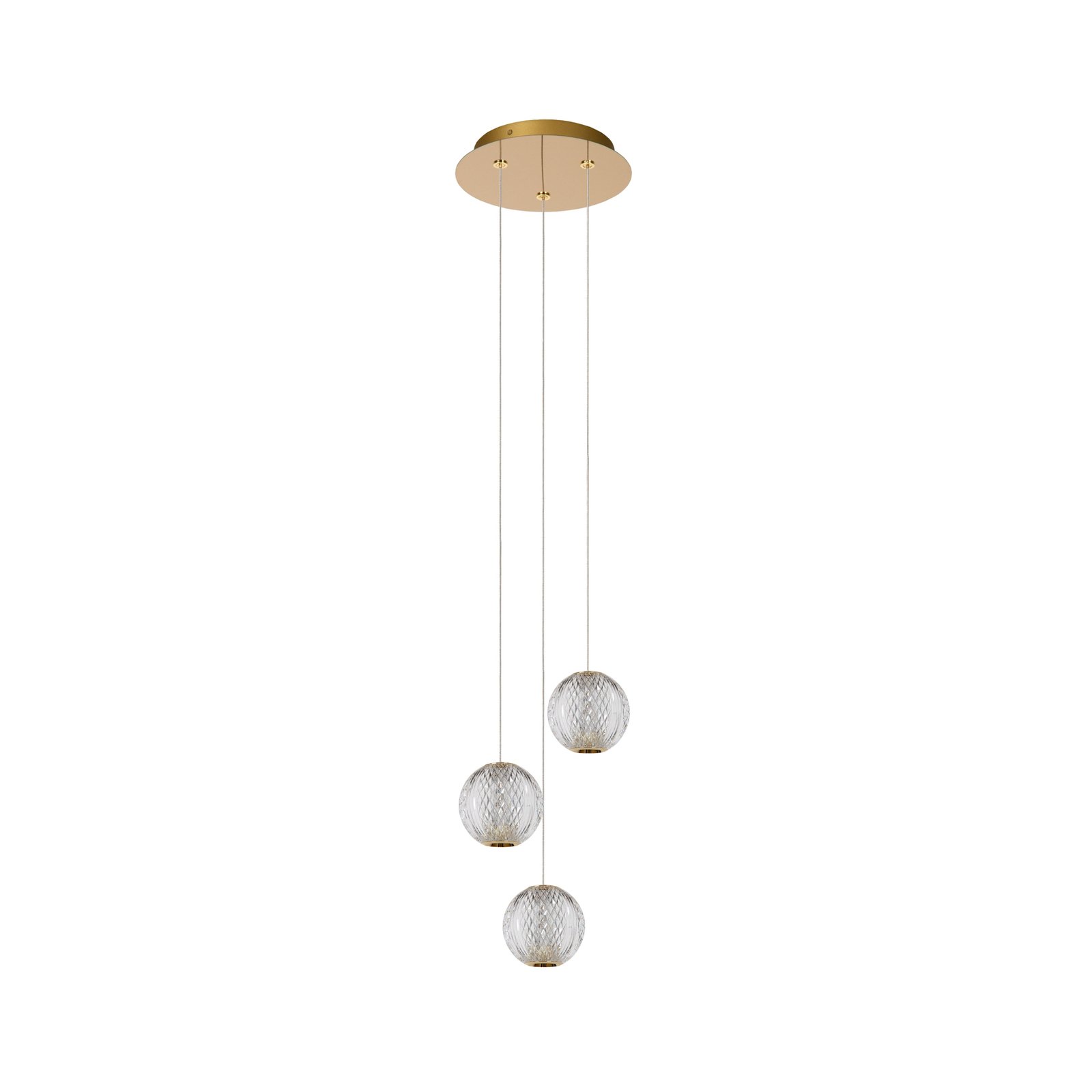 Cintra hanglamp, Ø 25 cm, transparant/goud, acryl