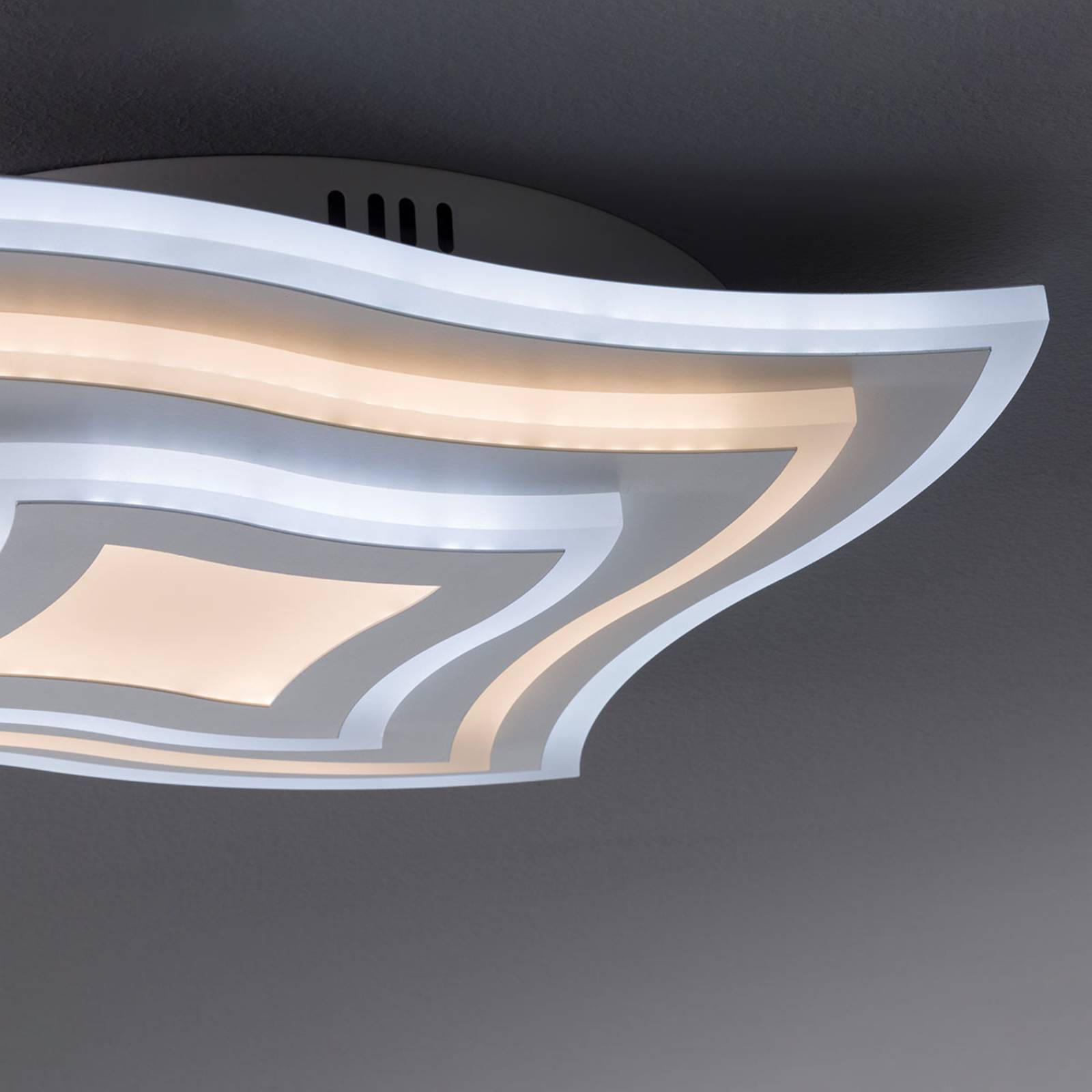 Lampa sufitowa LED Gorden z pilotem, rama