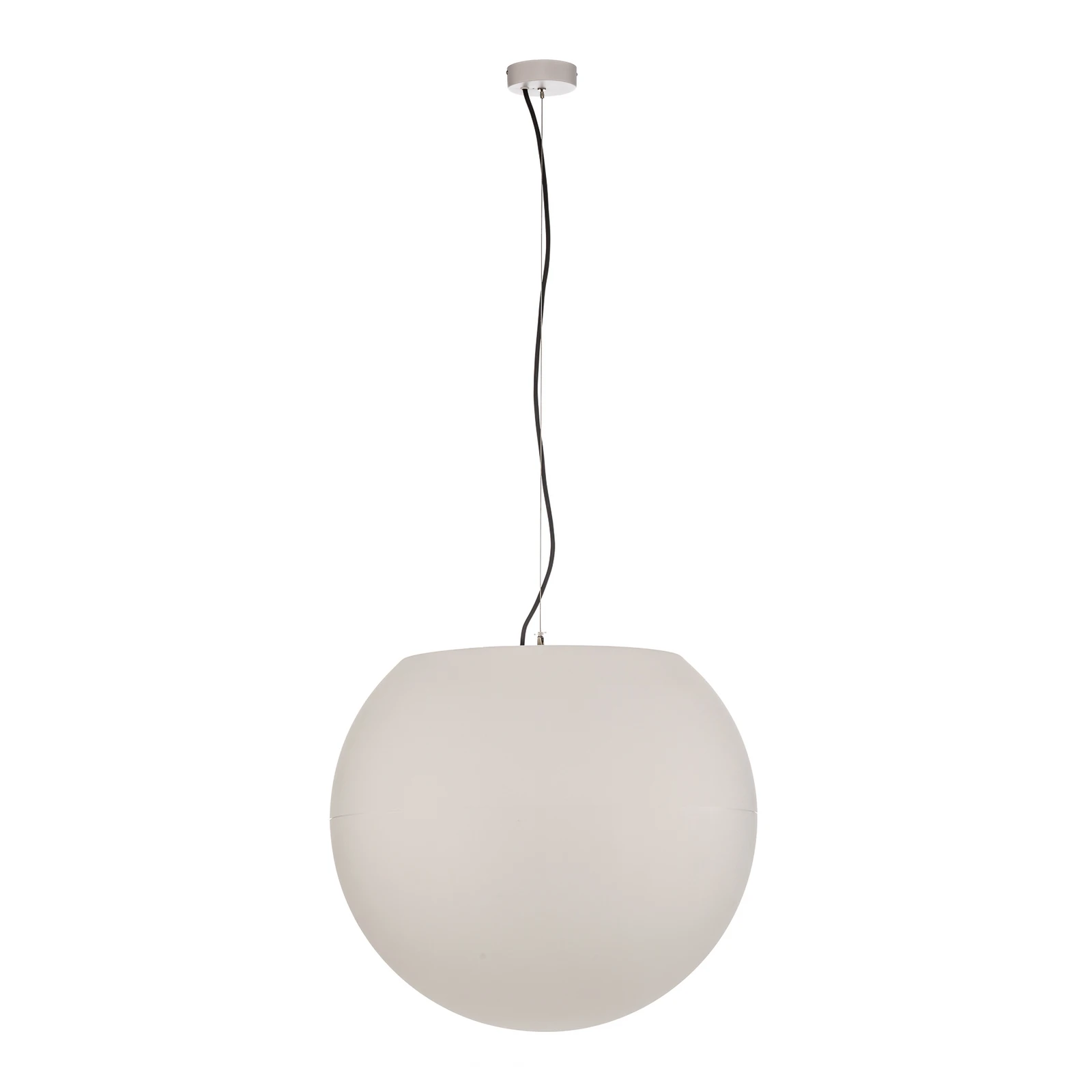 Viseća vanjska svjetiljka Cumulus, Ø 60 cm, bijela, plastika, IP65, E27