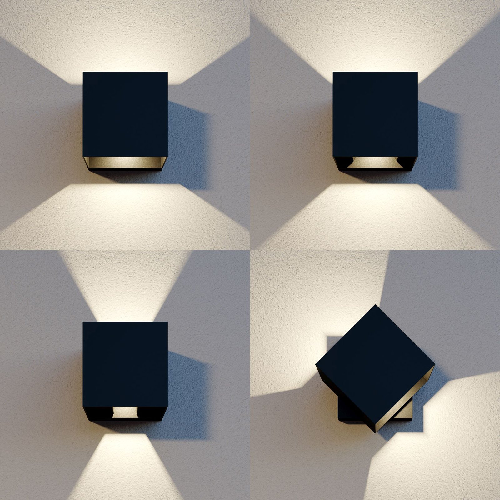 Glyn LED Applique Murale d'Extérieur Black - Lindby