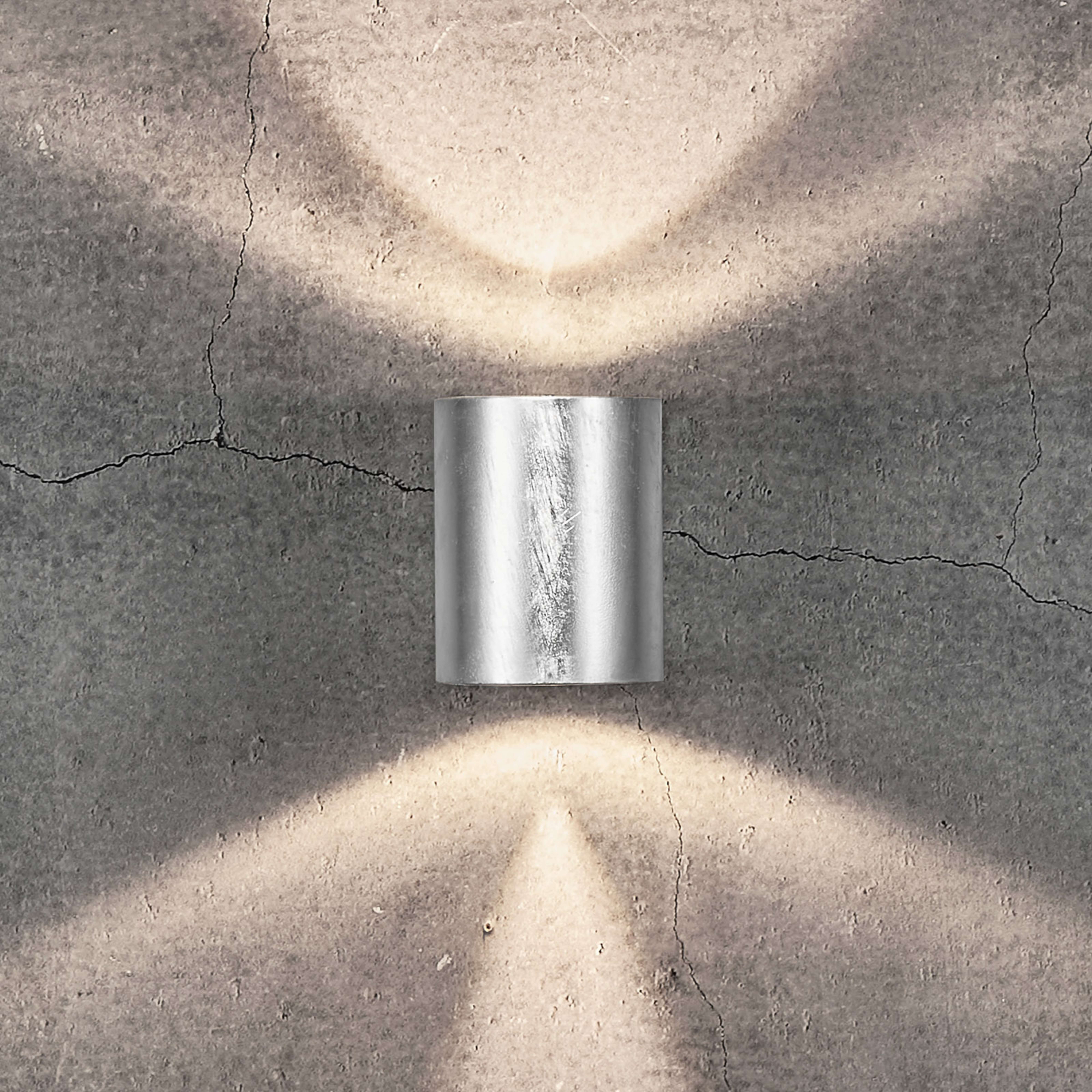 LED-Außenwandleuchte Canto 2, 10 cm, verzinkt