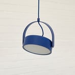 HÜBSCH LED pendant light Stage, blue, iron, 3,000 K