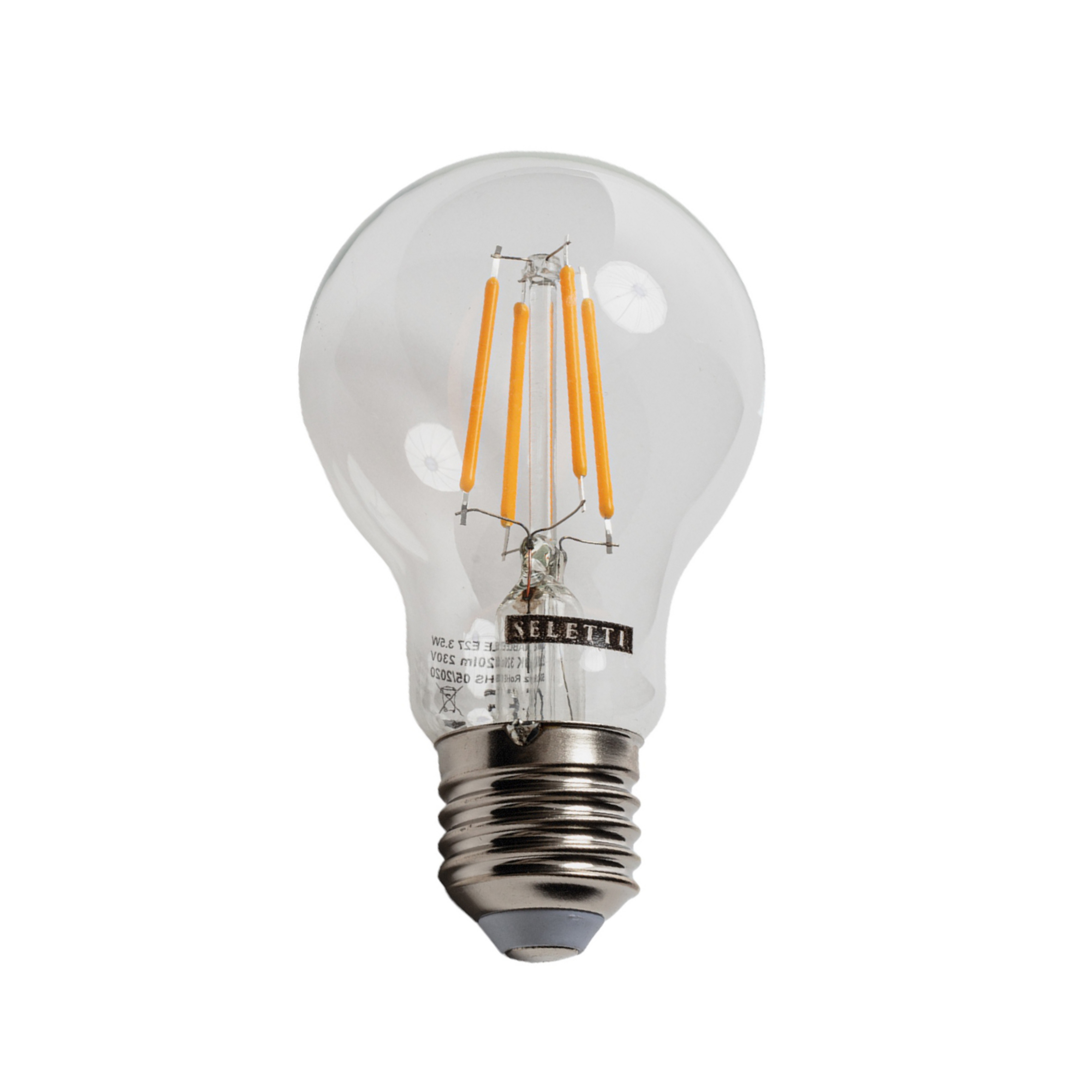 SELETTI Maman E27 3,5W LED-dråbe klar 2.200K dæmpbar