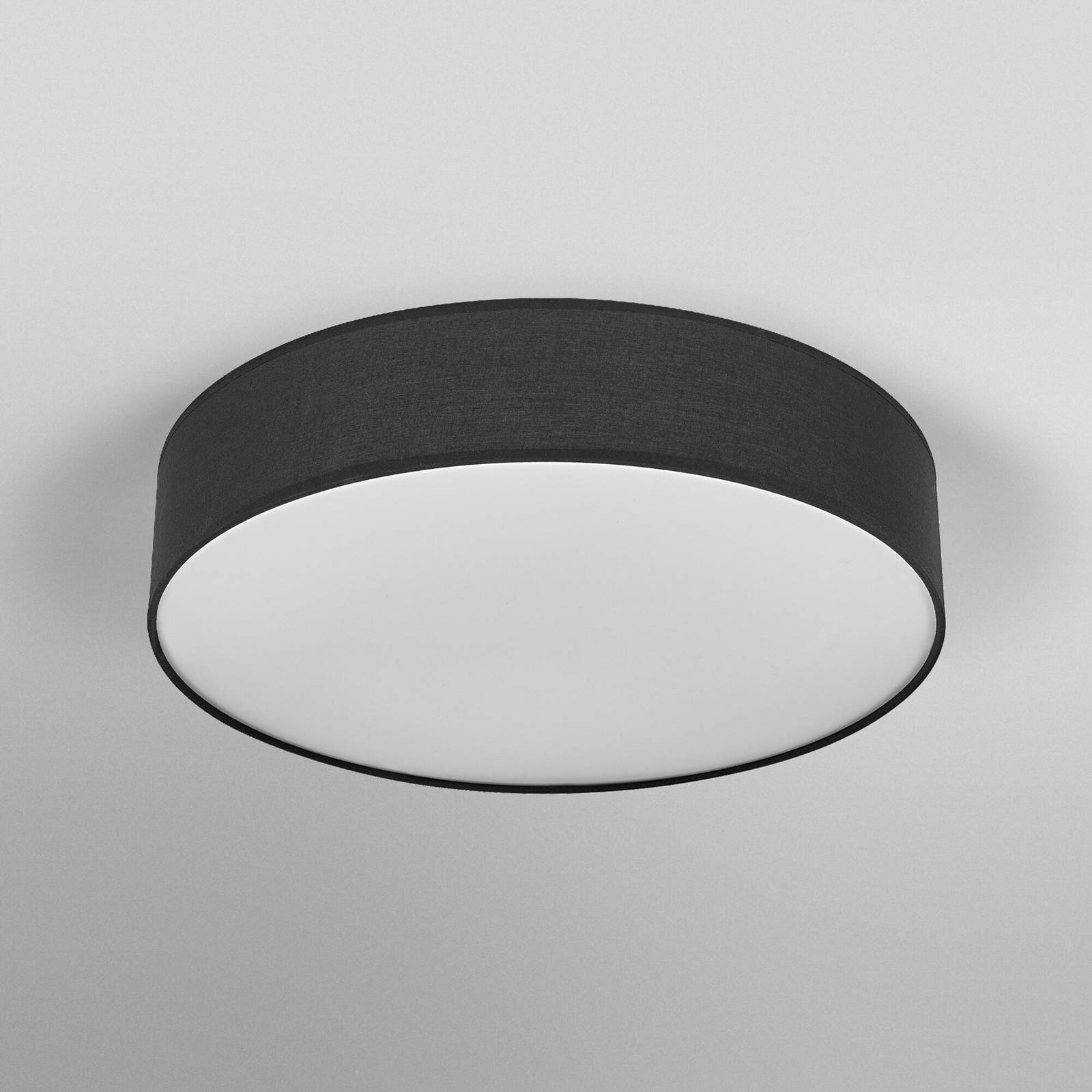 Lampa sufitowa OSRAM ORBIS PARIS, czarna, Ø 40 cm, tekstylna E27