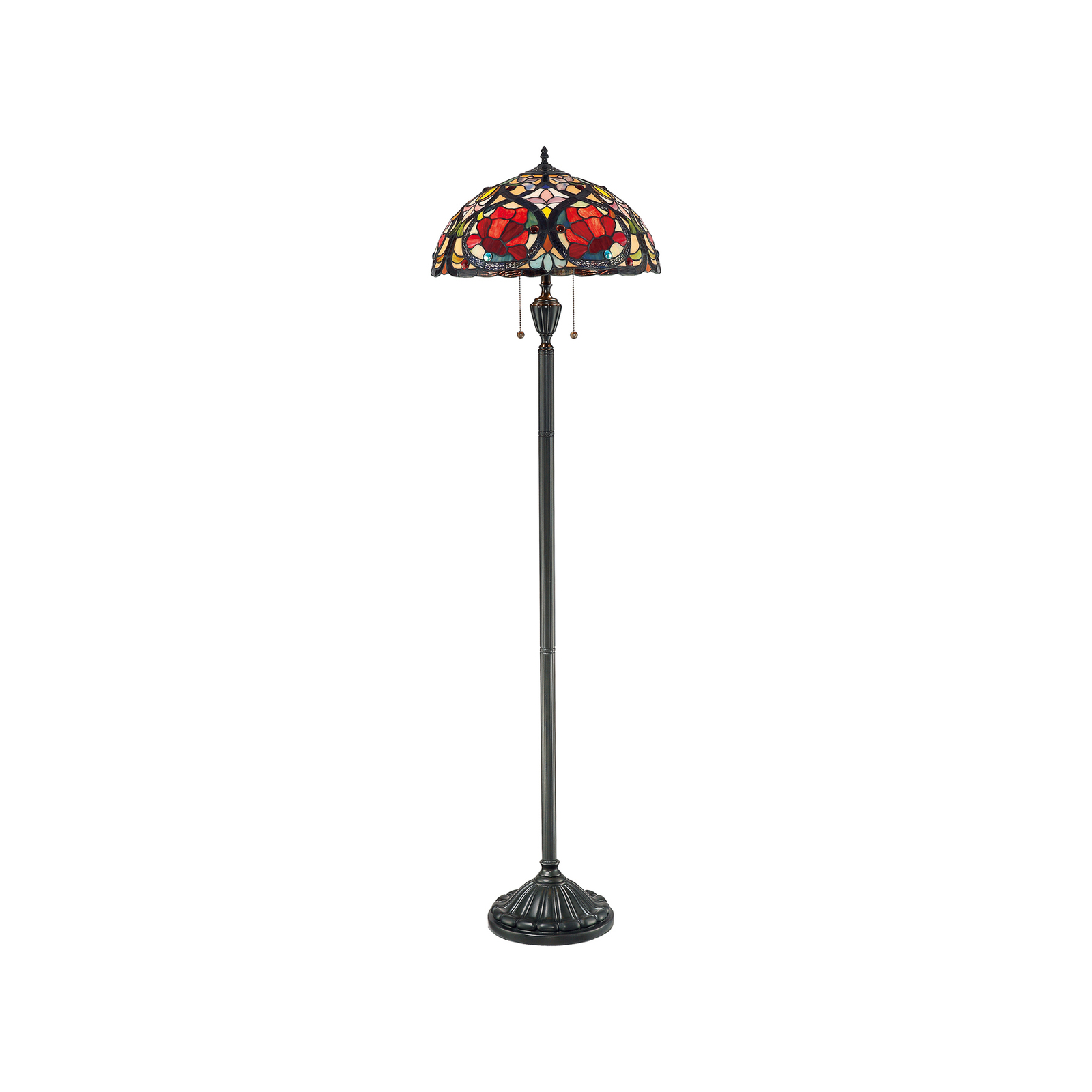 Larissa floor lamp with a Tiffany-style lampshade