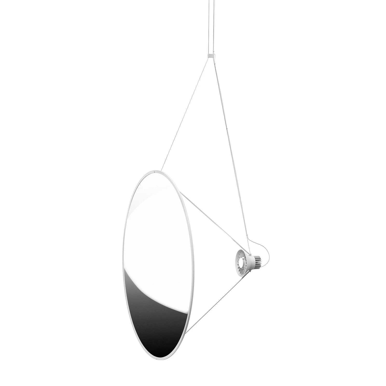 Luceplan Amisol LED-Pendelleuchte Ø 110cm silber