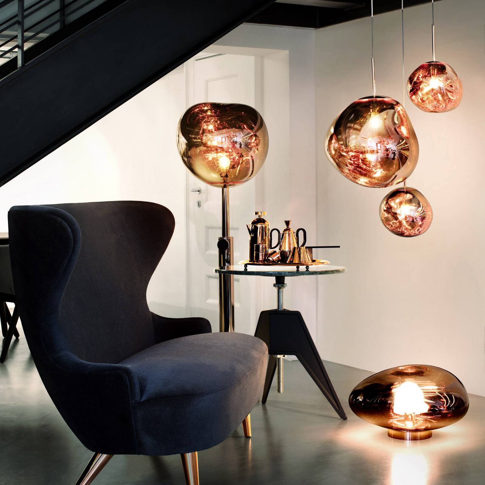 Tom Dixon Stehlampe Melt, kupferfarben, Höhe 165 cm, Stahl günstig online kaufen