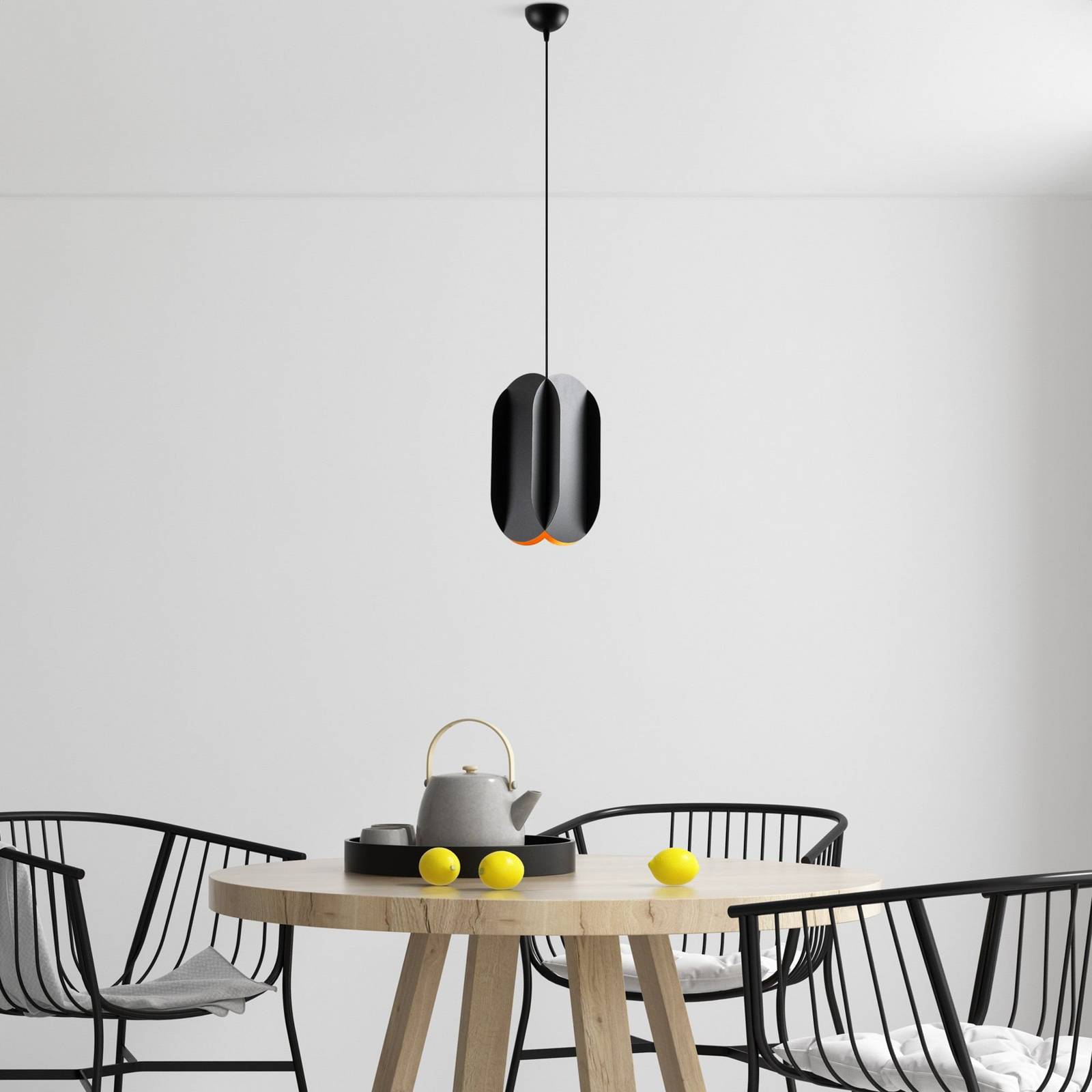 Hängeleuchte Corner, schwarz, Höhe 35 cm, Metall, E27 günstig online kaufen